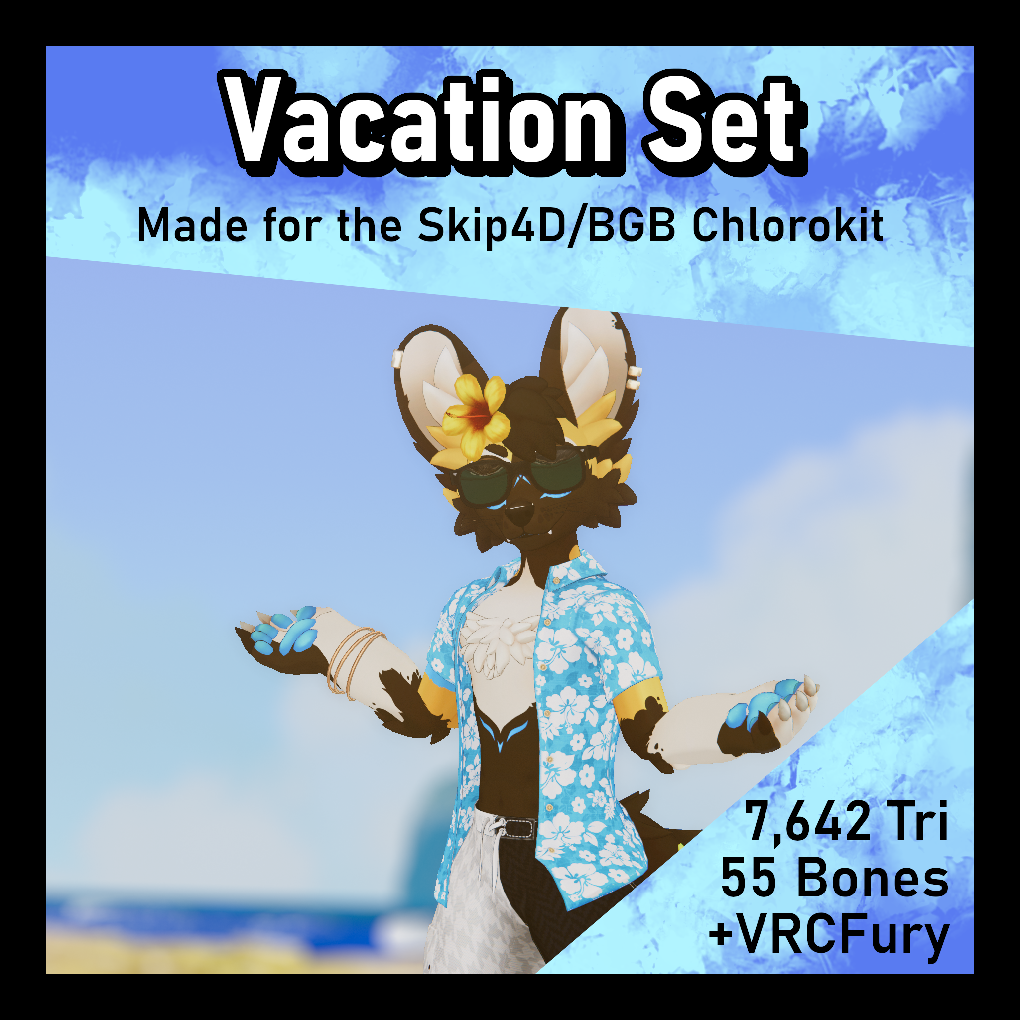 (VRChat) Chlorokit Vacation Outfit