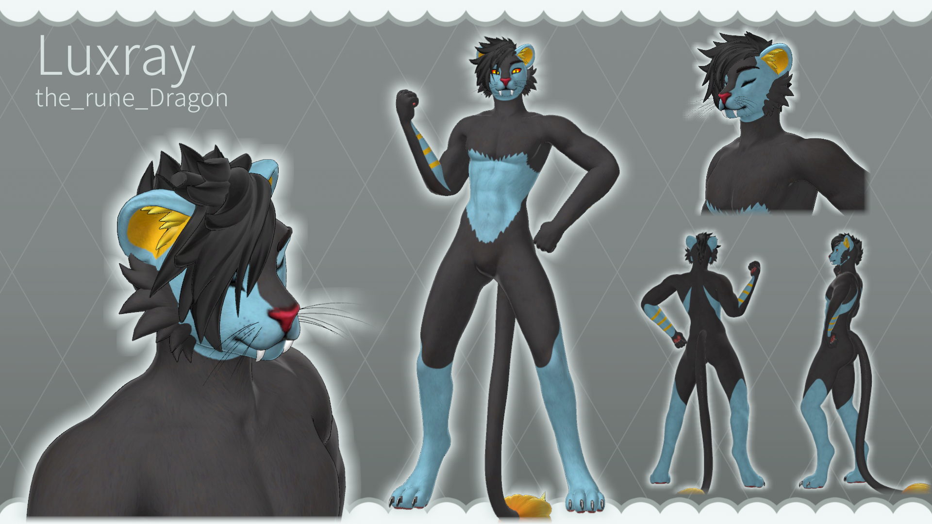 Luxray Texture of (Foxipaw's Felix Feline)