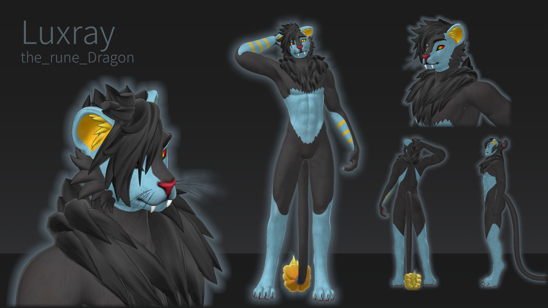 Luxray Texture of (Foxipaw's Felix Feline)