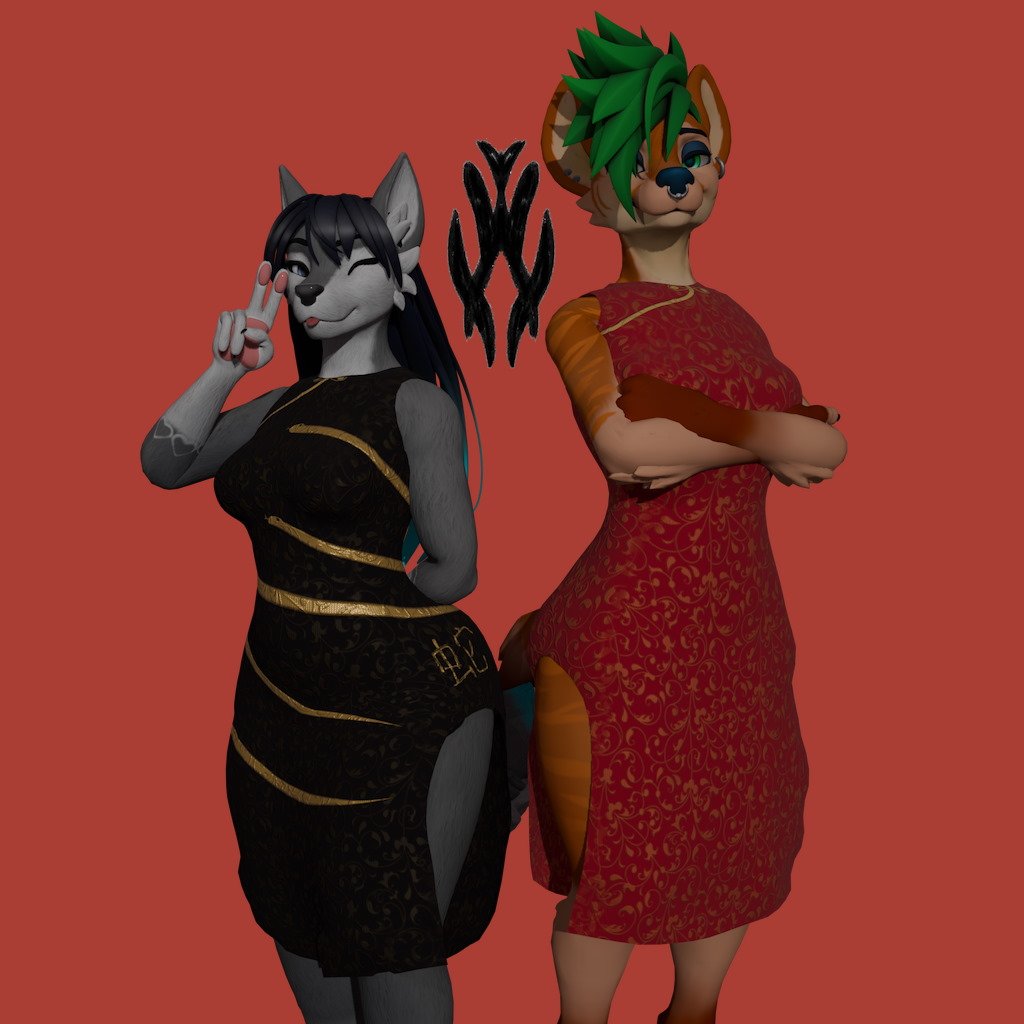 Cheongsam (Qi Pao) for JWP Fem Canine & Hyenid