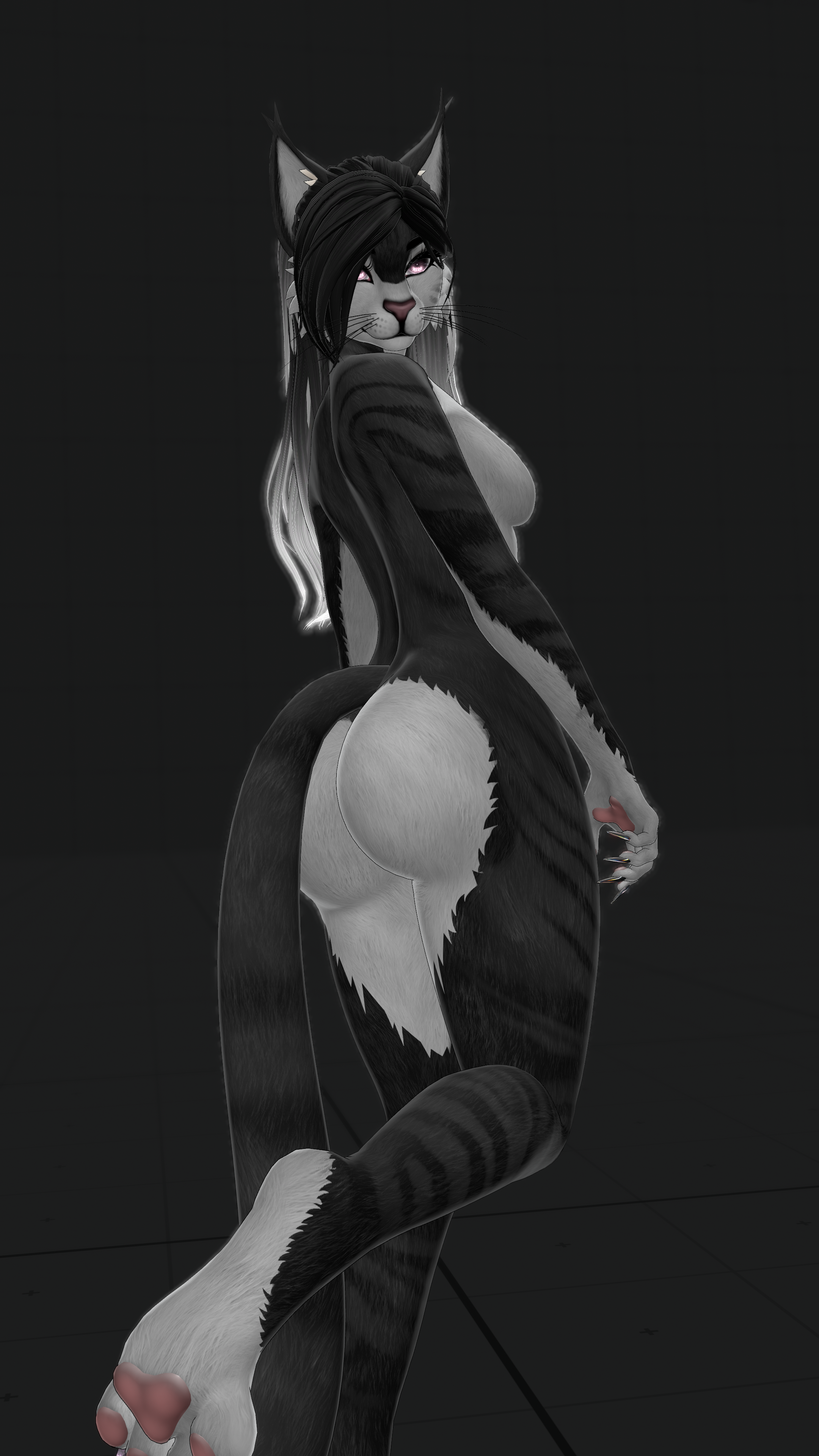 Tuxedo Tabby Cat ~ Retexture for Foxipaws Cleo Avatar [Furry VRChat] by ...