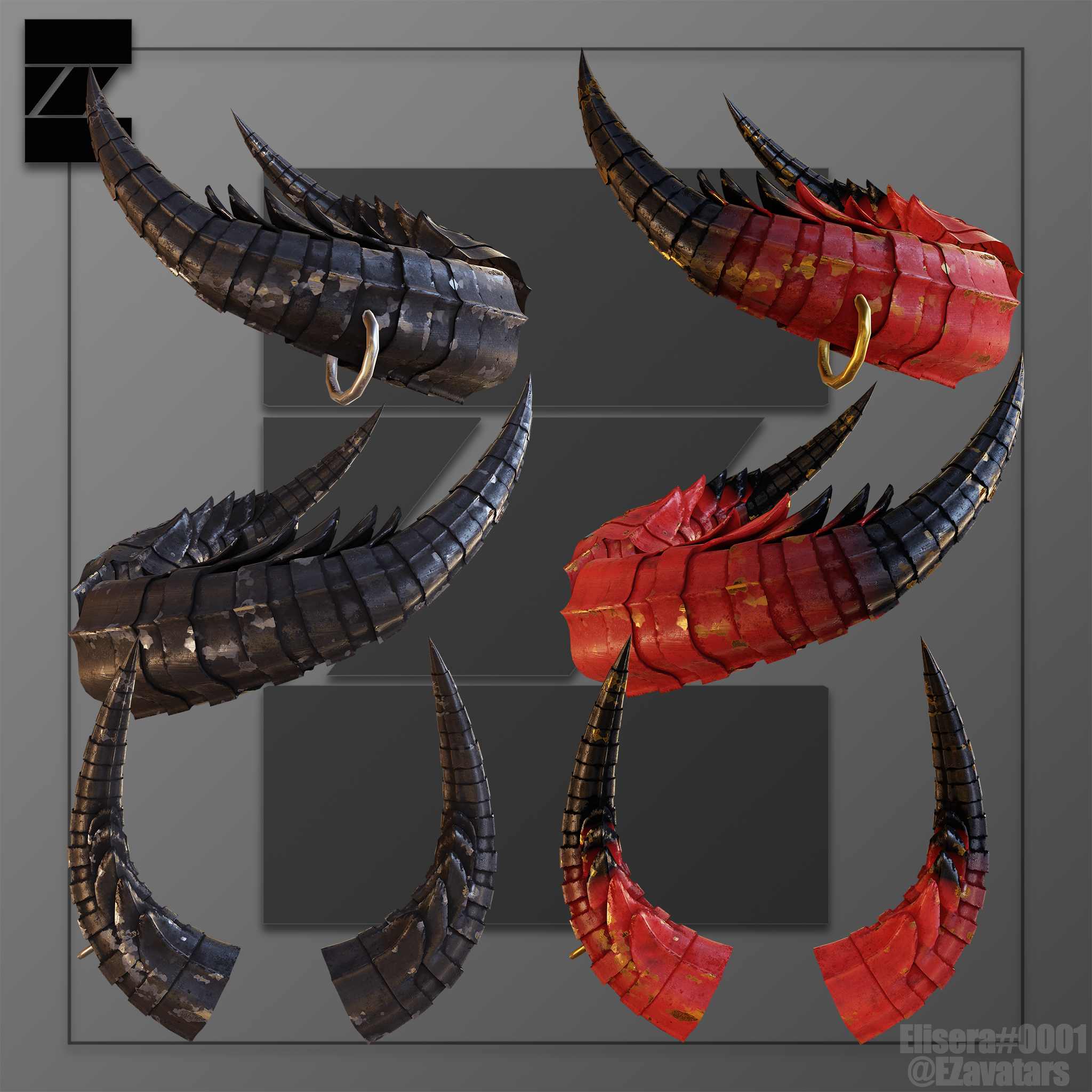 Dragoness Horns - Commercial License