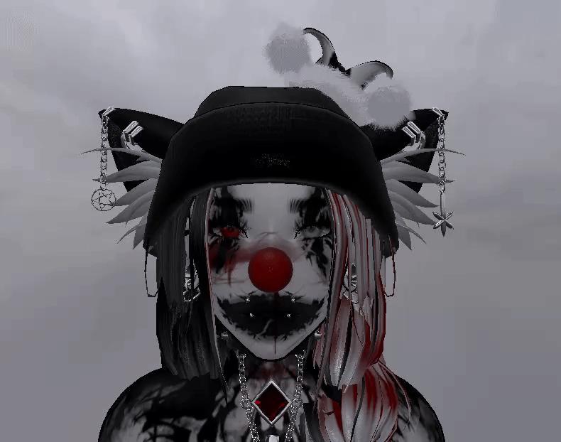 💥 Trixi Tumbletails - Feral Monochrome Kitty Clown [PC/Quest/Opti] - gogoloco