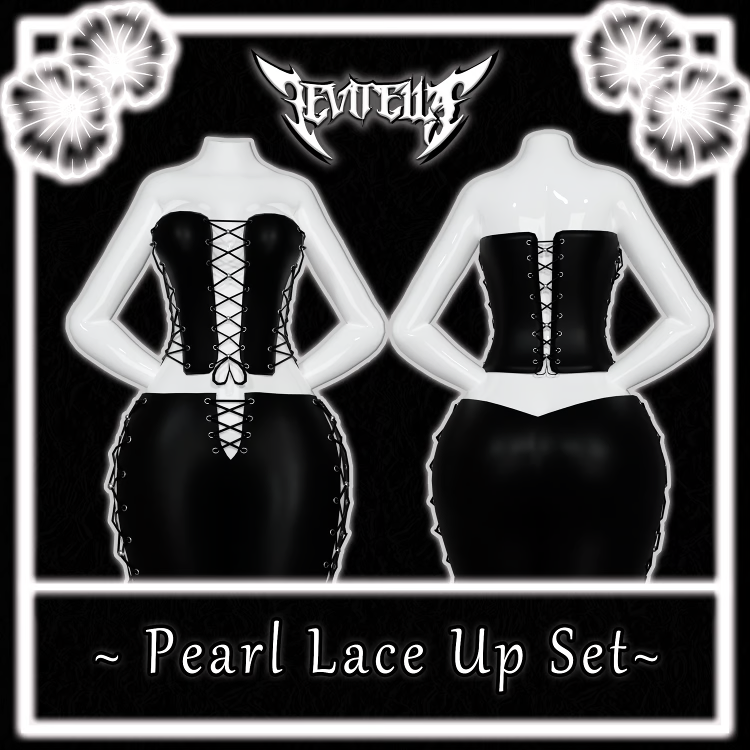 •Pearl Lace Up Set•