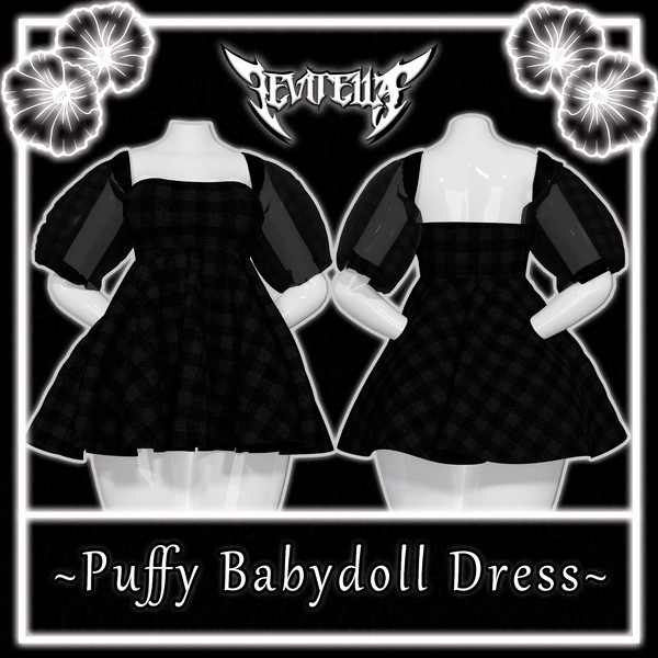•Puffy Babydoll Dress•