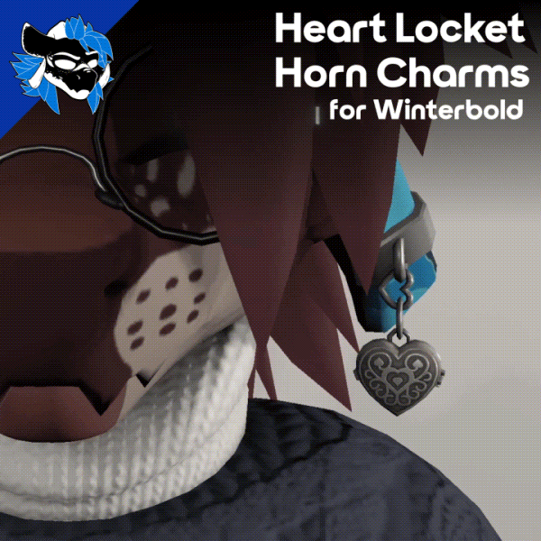 Heart Locket Charm for Winterbold - Interactive VRChat Love Locket Accessory - ItsGuusy