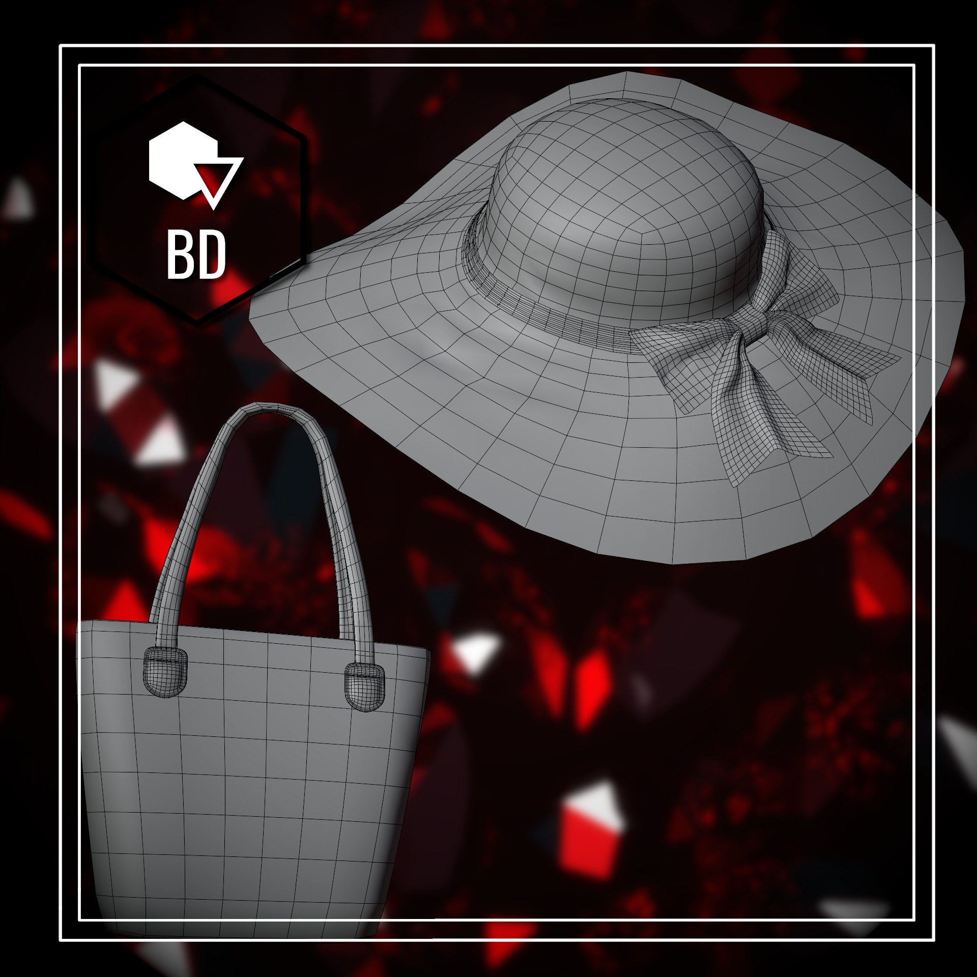 Summer Straw hat and bag
