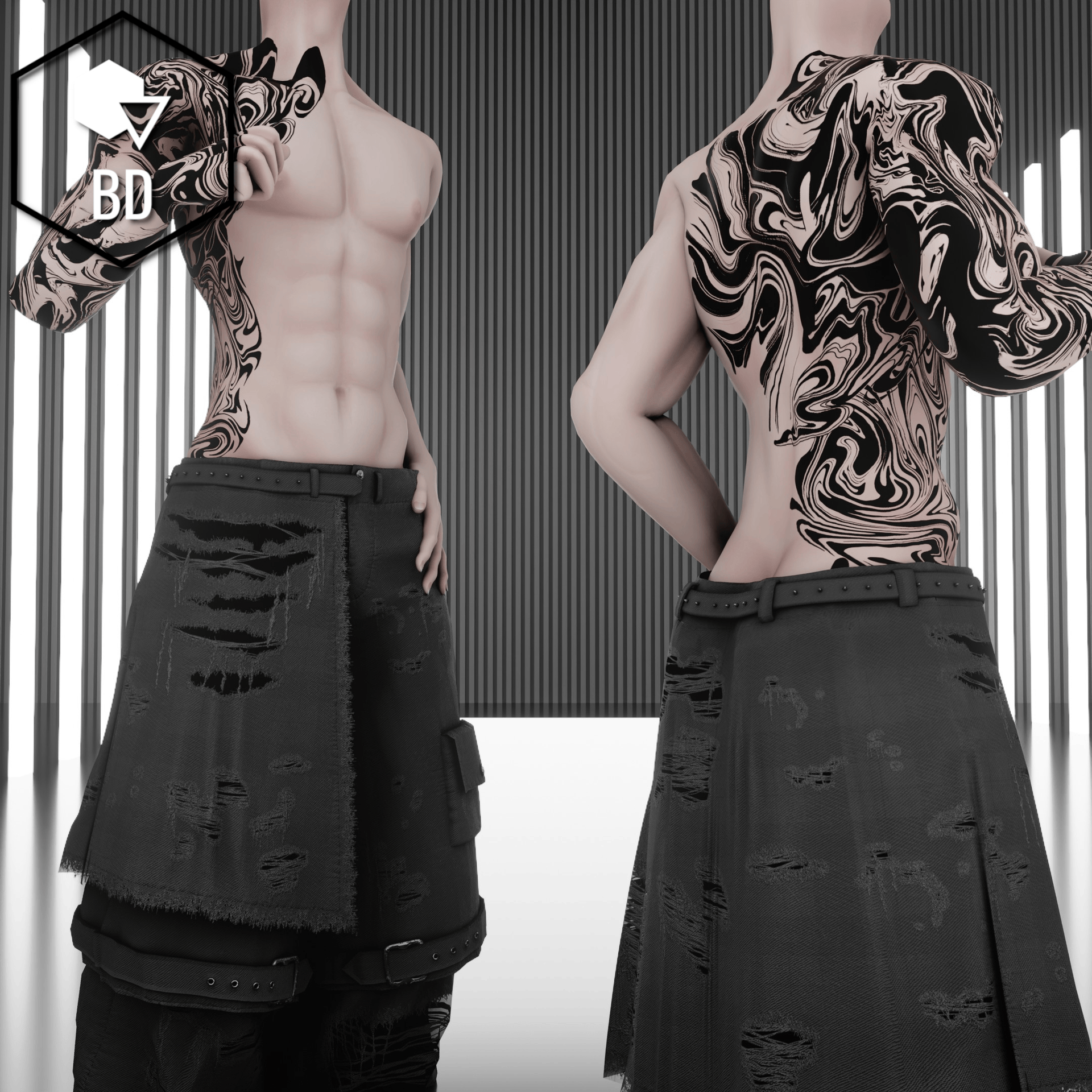 The 'Warp' Tattoo for Akii V.2