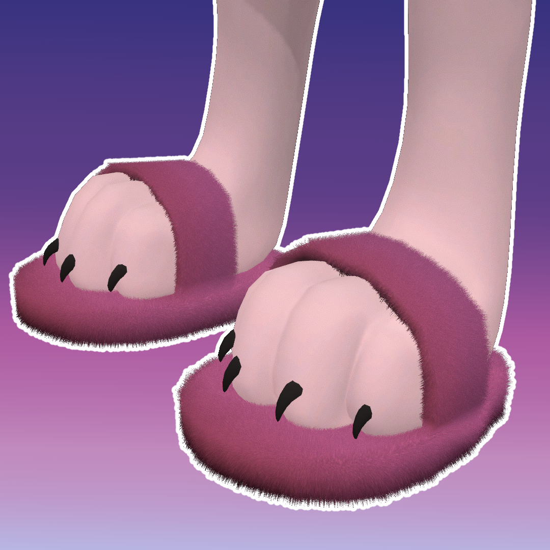 Fuzzy Slippers - Winterpaw Femcanine