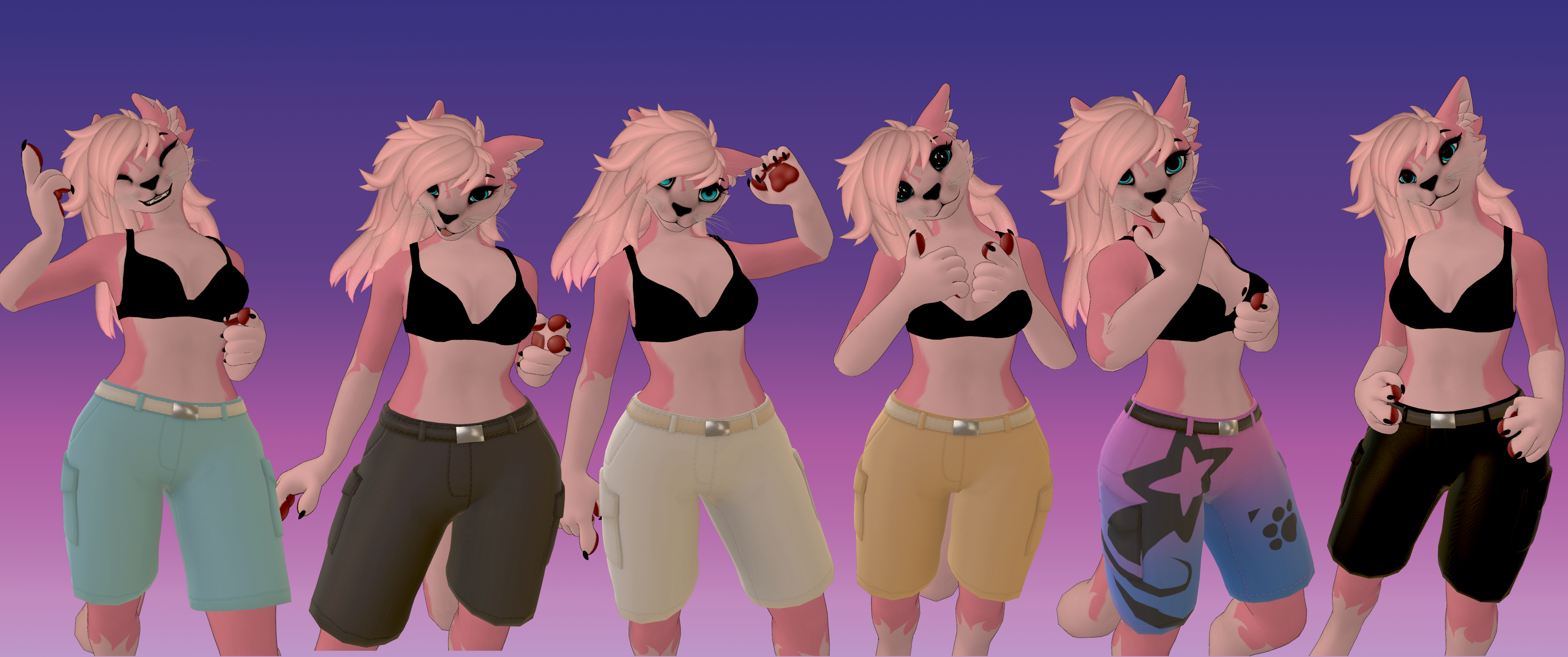 Cargo Shorts - Winterpaw Feline