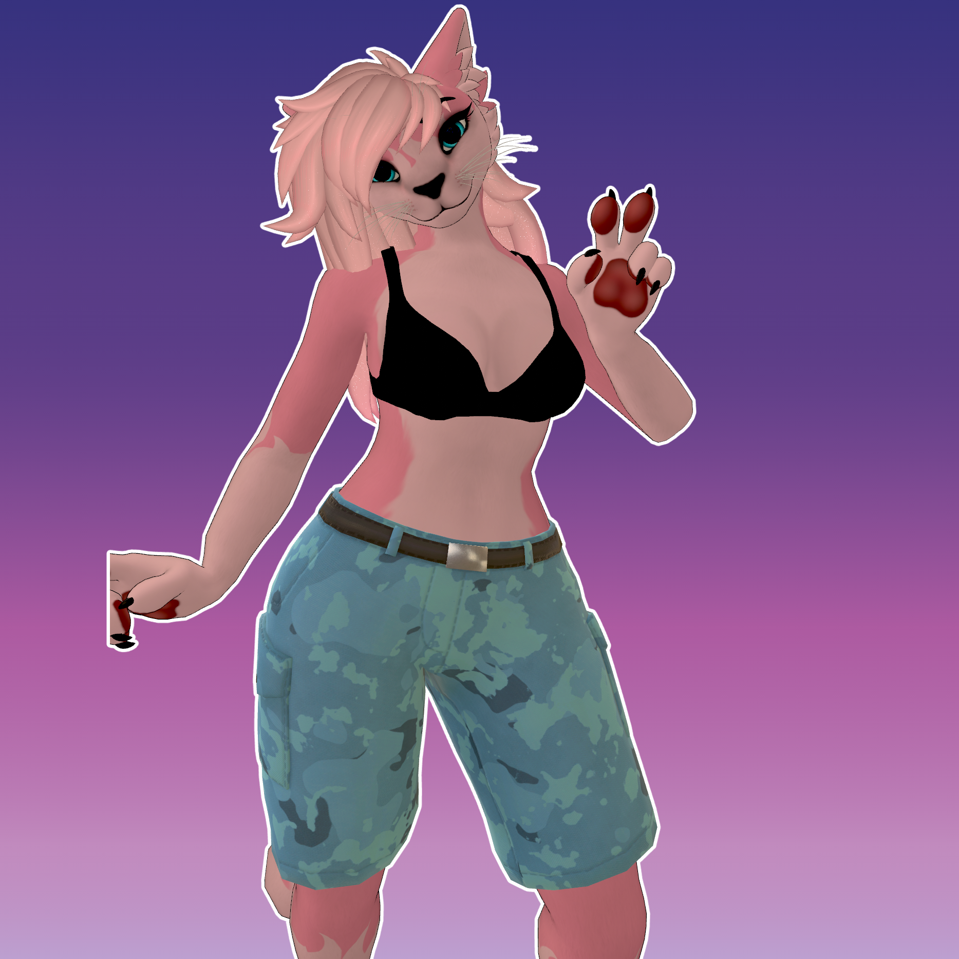 Cargo Shorts - Winterpaw Feline