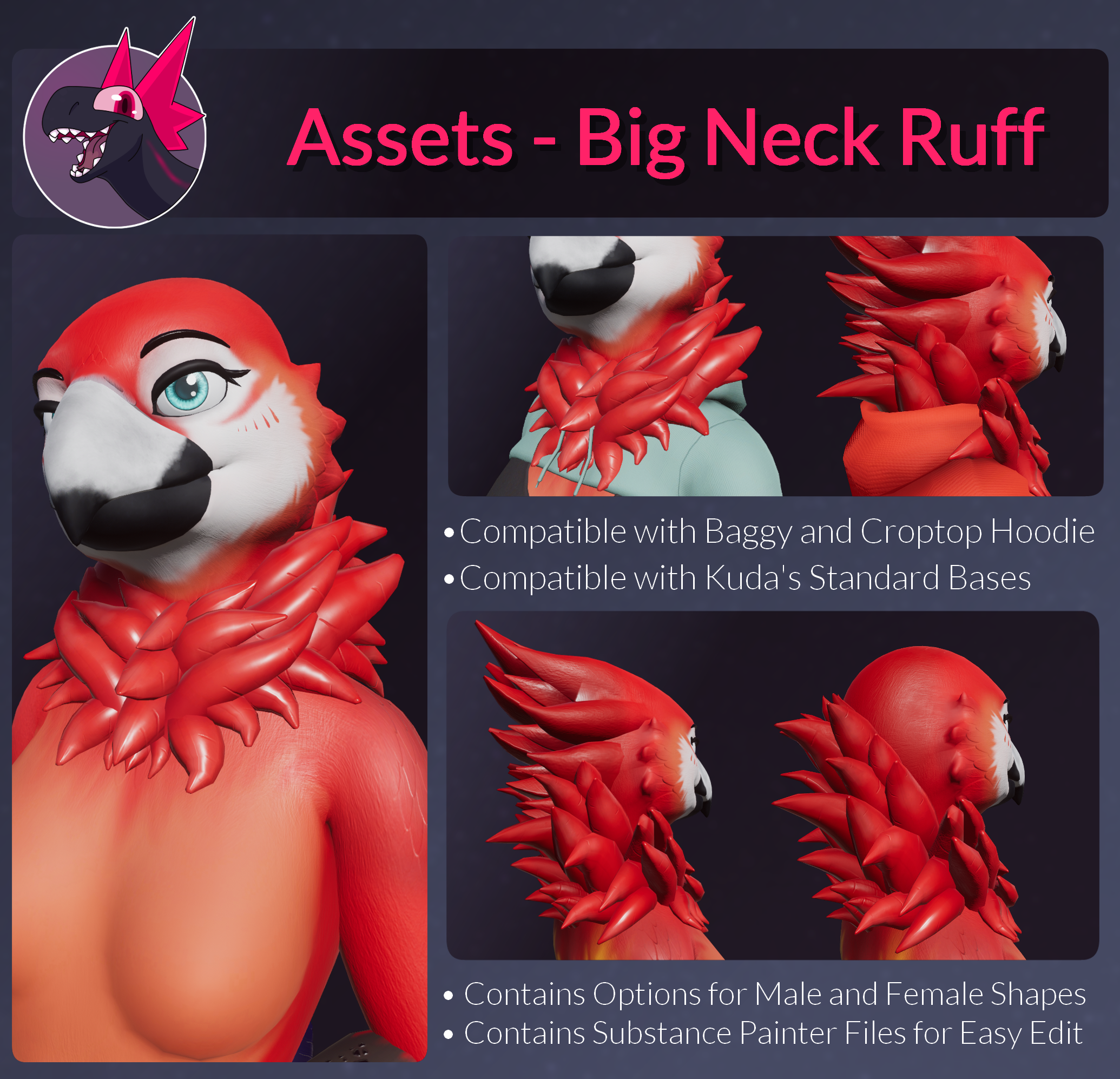 Kuda's Assets - Big Neck Ruff