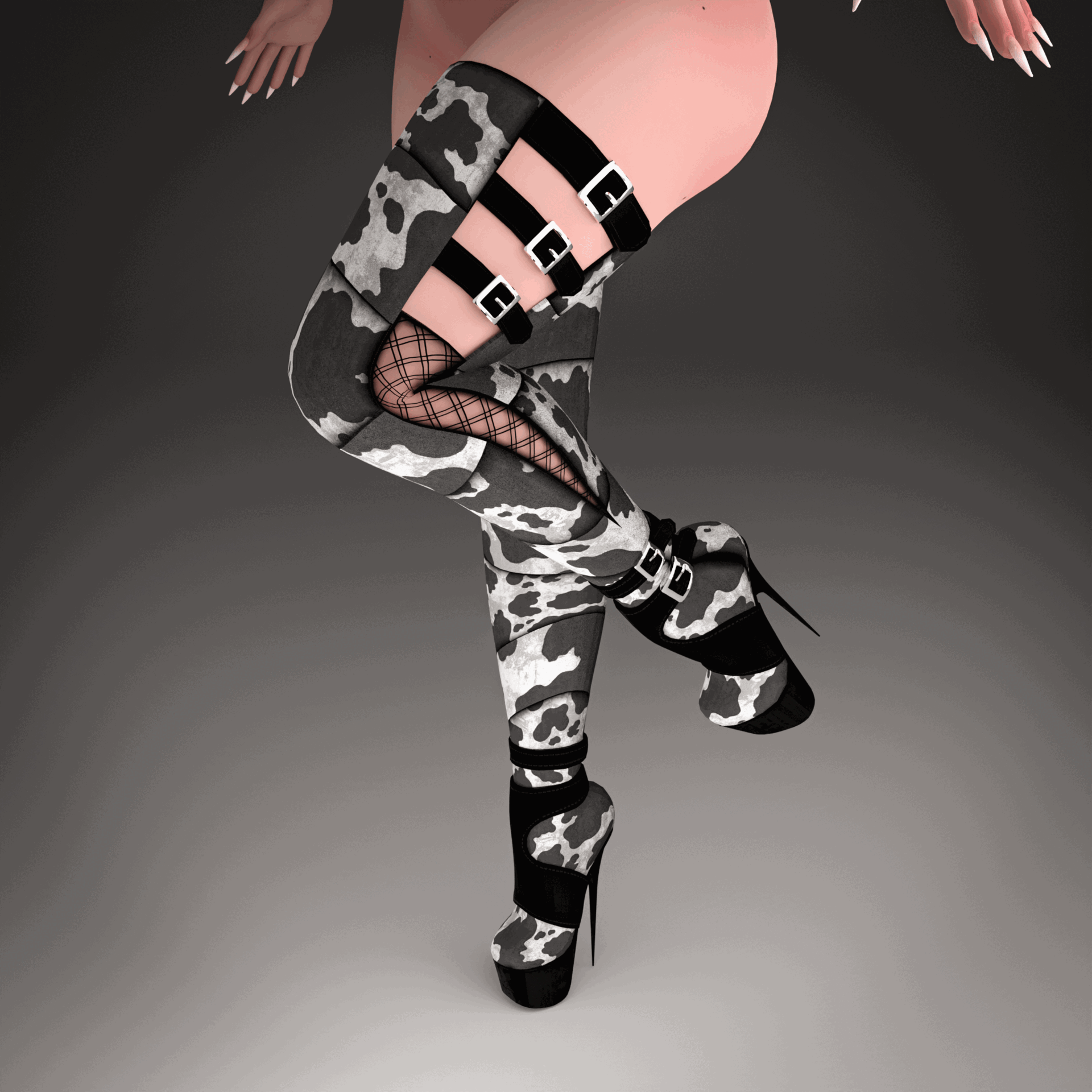 Strappy Tall Boots Venus Base Extreme High Heels