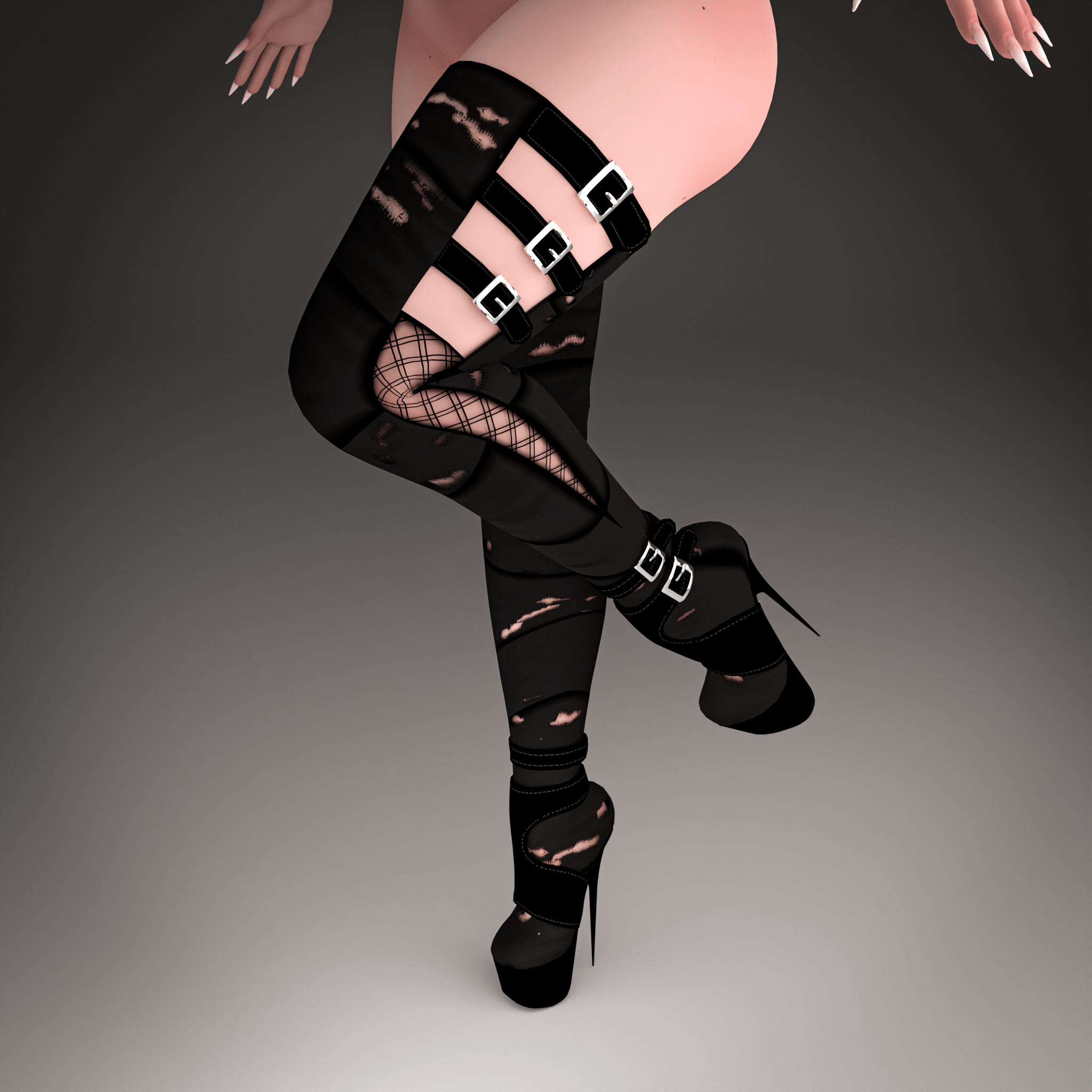 Strappy Tall Boots Venus Base Extreme High Heels
