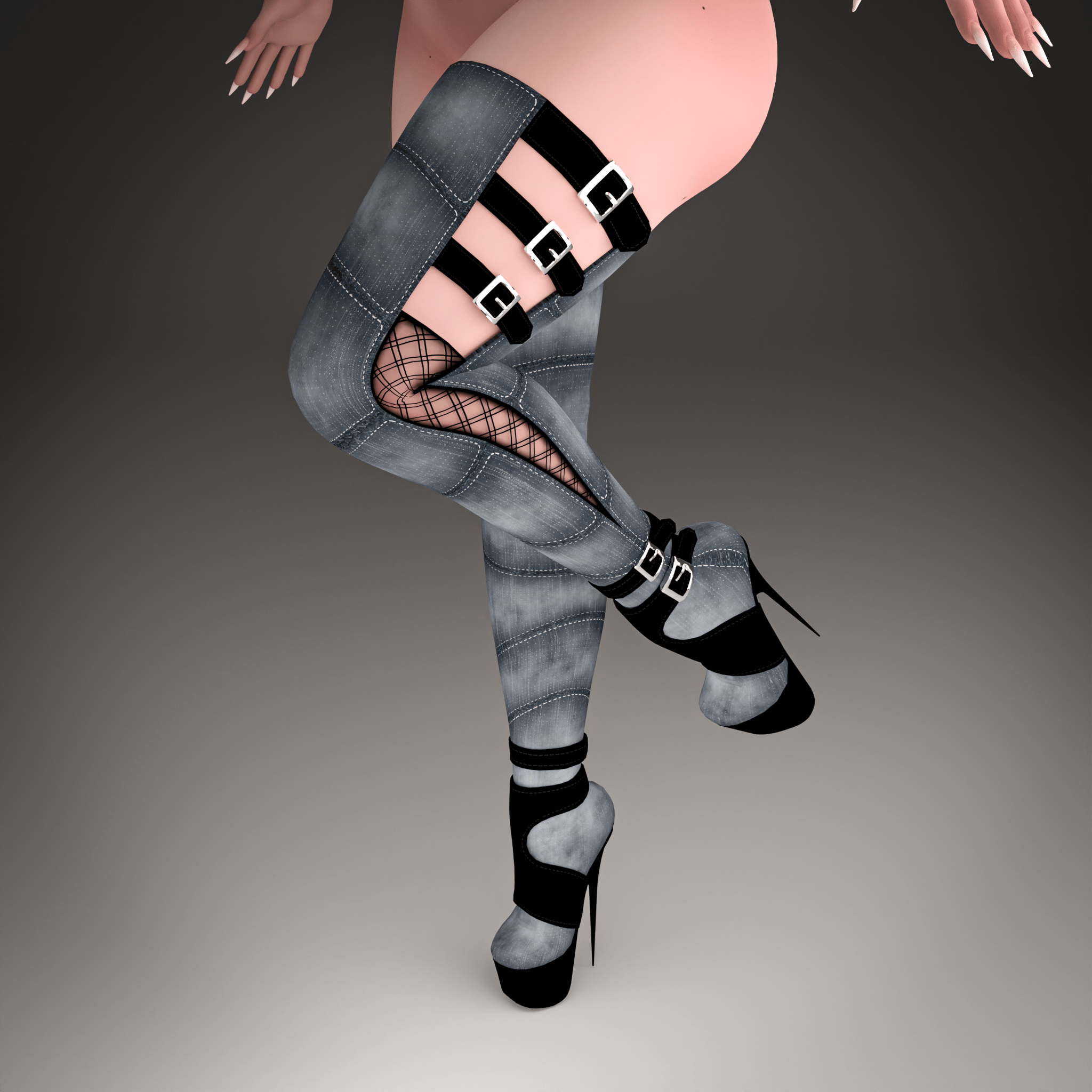 Strappy Tall Boots Venus Base Extreme High Heels