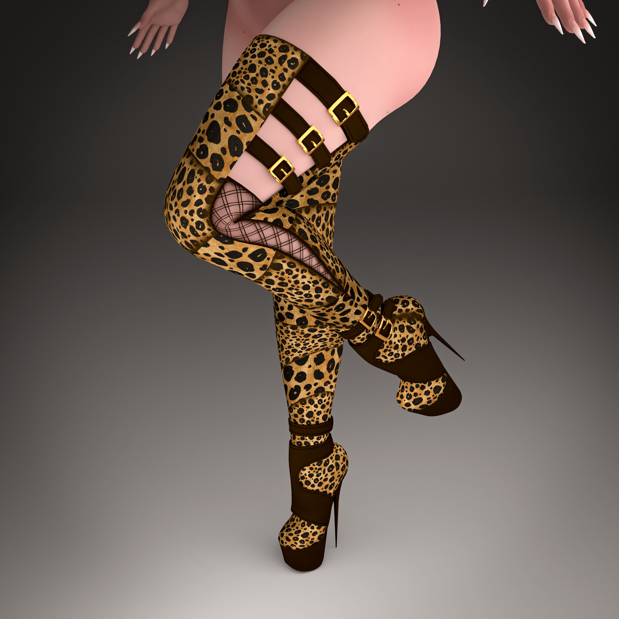 Strappy Tall Boots Venus Base Extreme High Heels