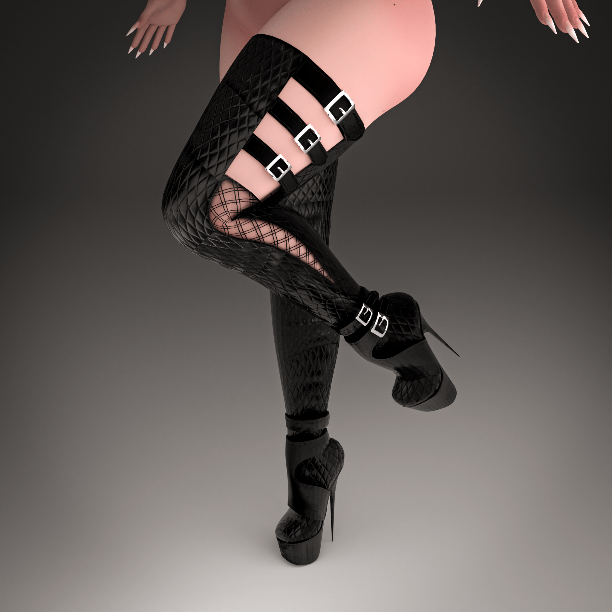 Strappy Tall Boots Venus Base Extreme High Heels
