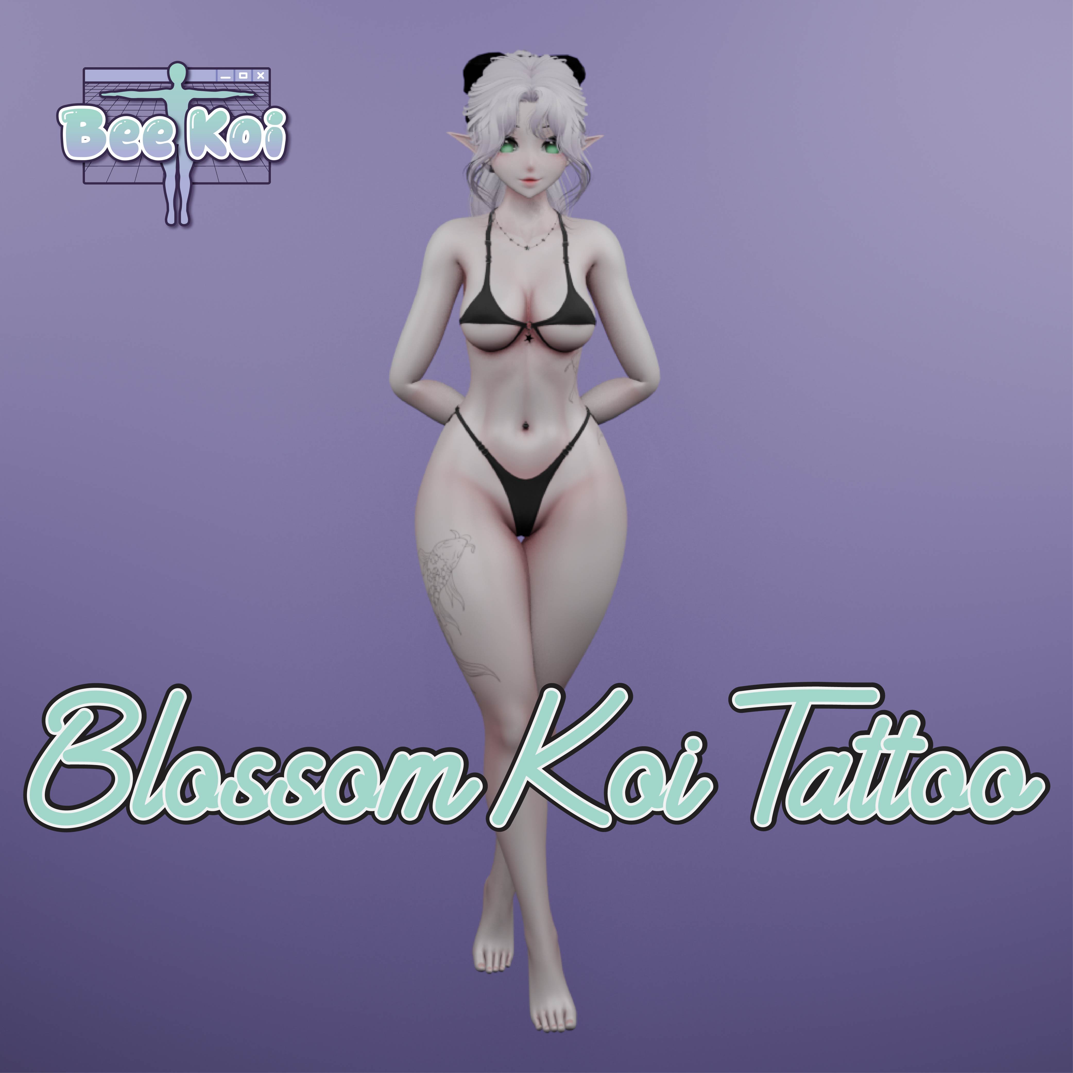 Free Blossom Koi Tattoo