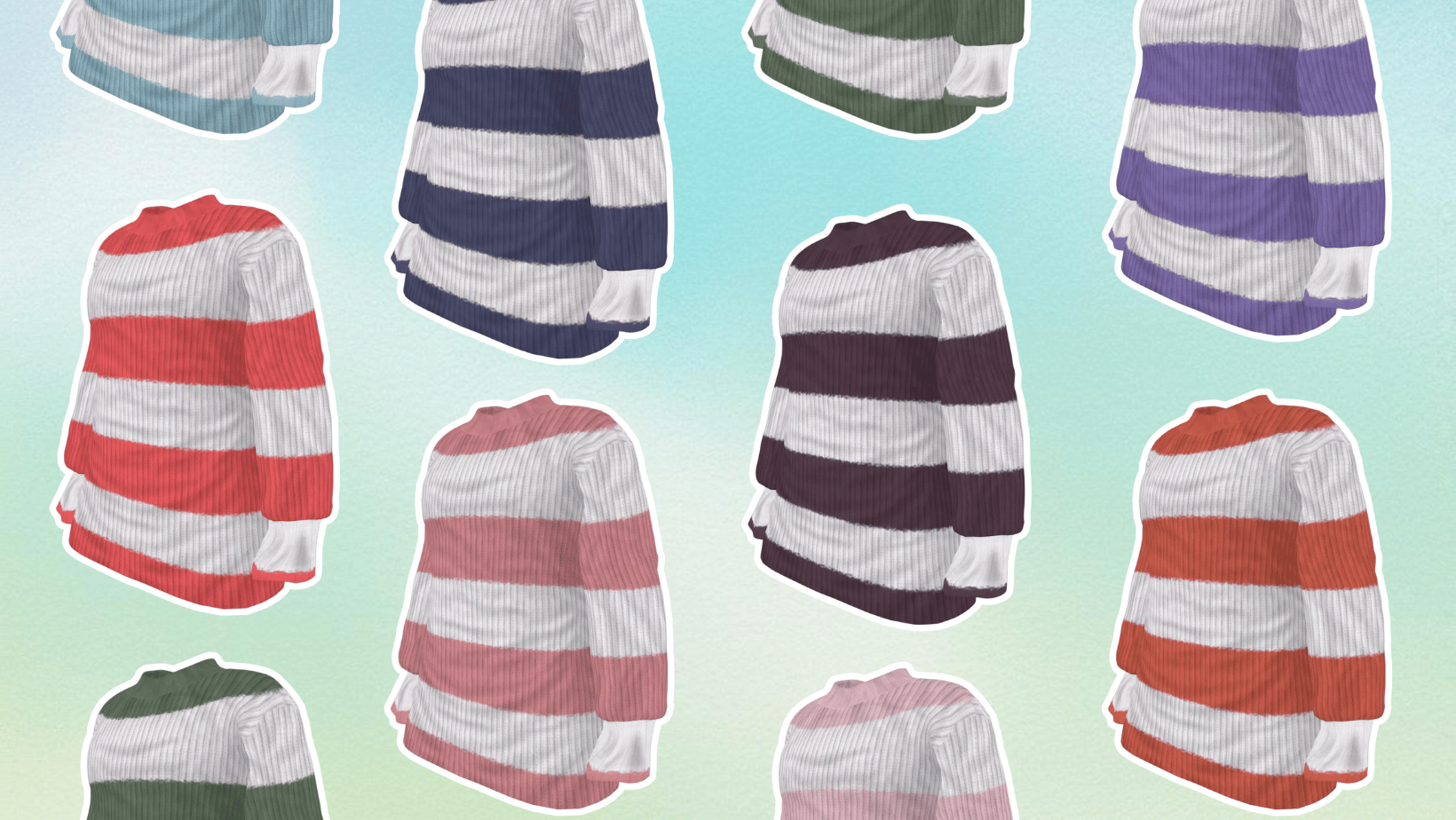 Striped Oversized Sweater for Novabeast