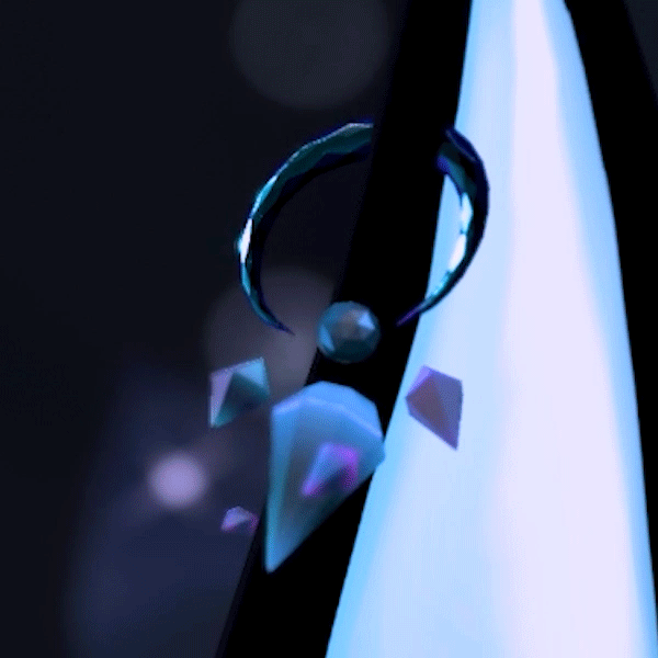 Interactive Crystal Earring with Effects