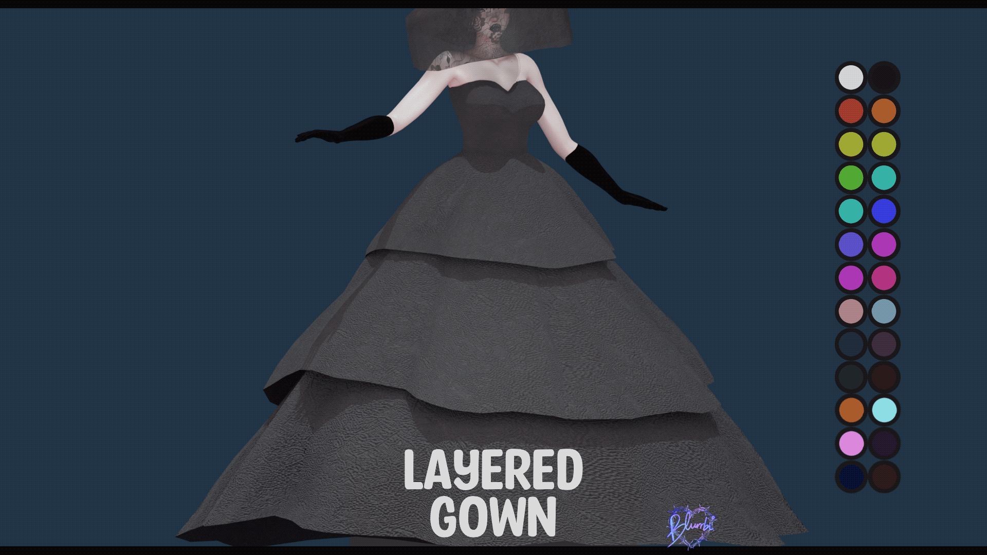 Layered Gown || VrBase, SlimFit - Nitro Free