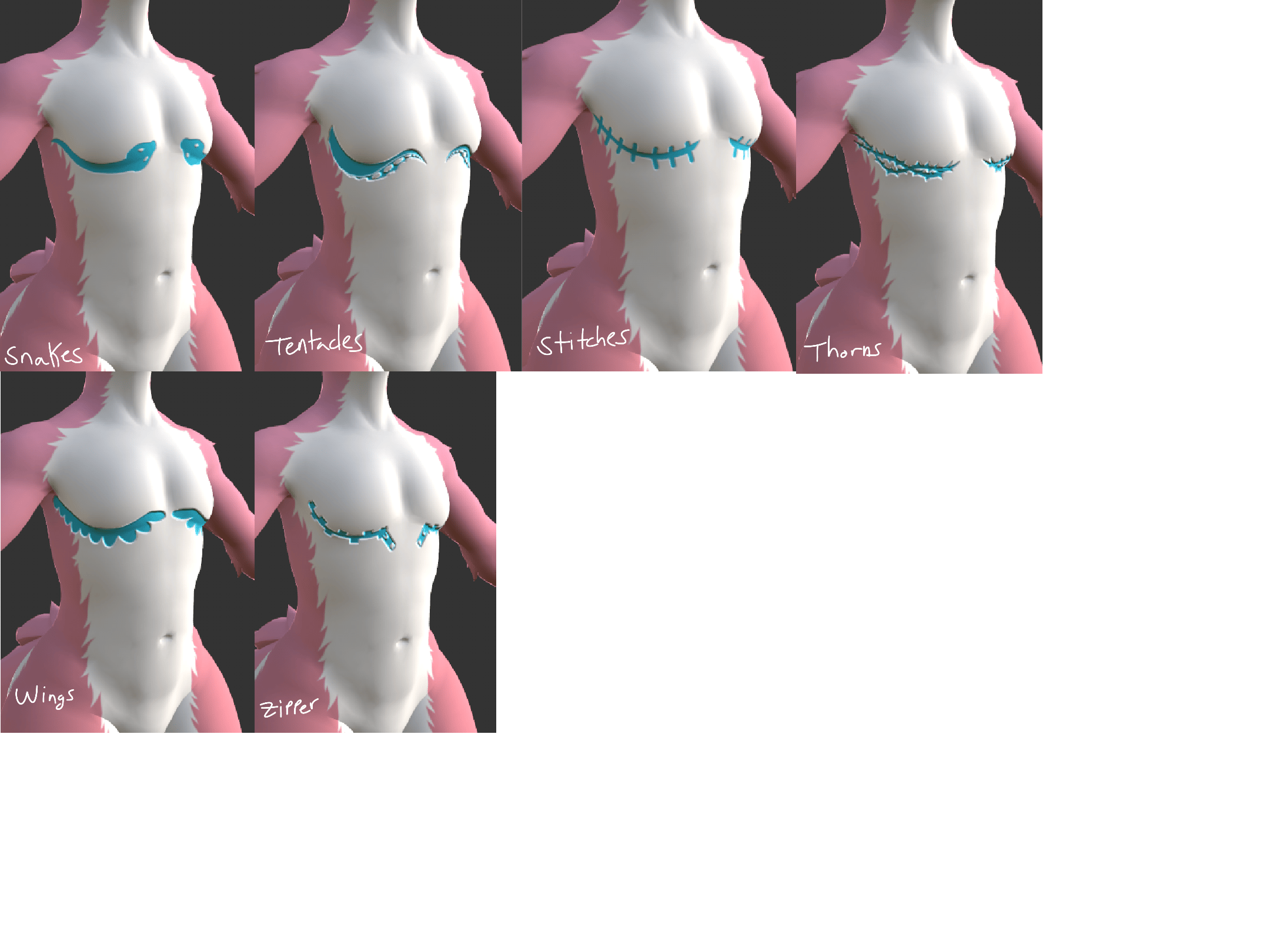 Fluffgan Top Scar pack!