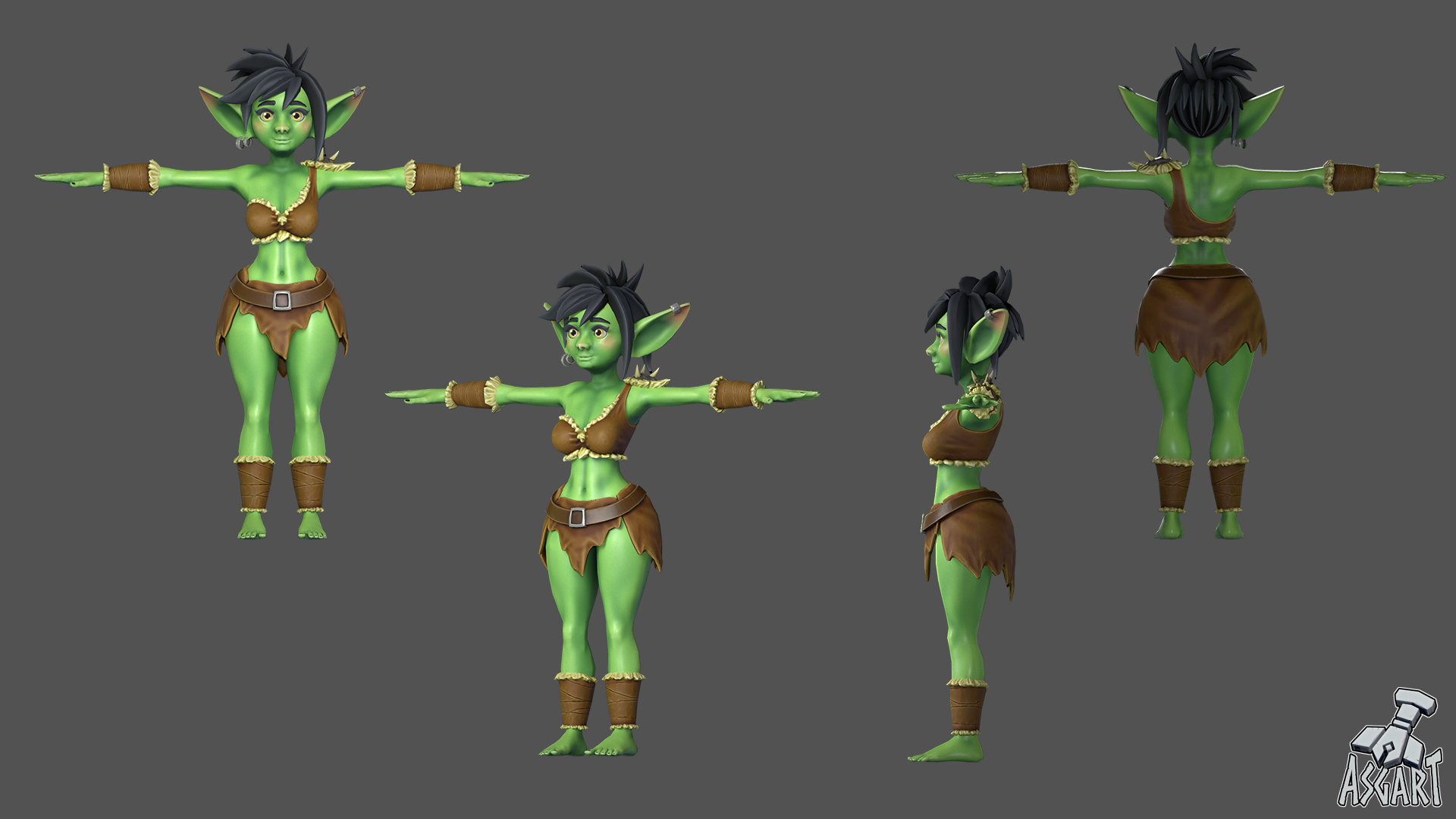 Goblin Girl | 3D Character | VRChat-Ready Avatar