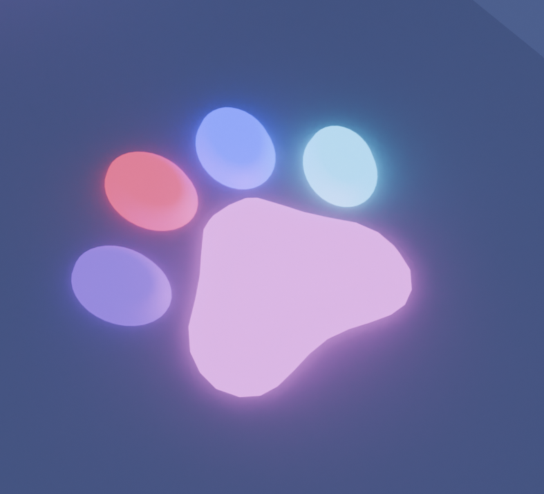 Dog paw neon