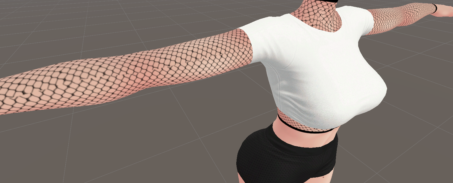 Fishnet Crop top for VRBASE EGIRL