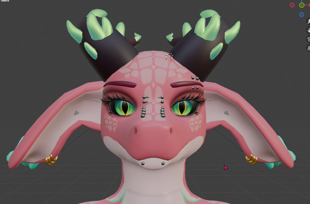 Azalea Dragon Addons (horn/tail/ears/nose horn)