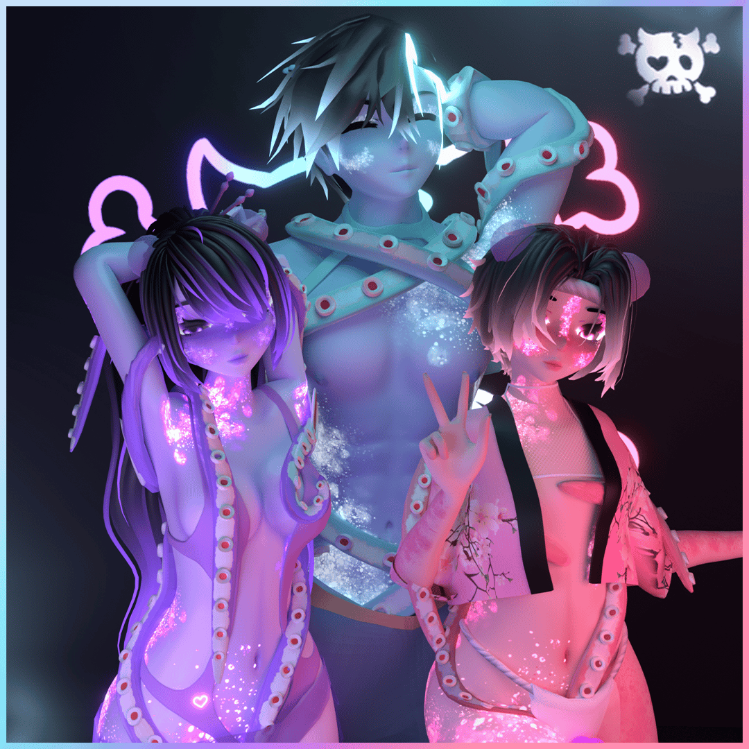 Nami, Tako and Ika | VRChat Octopus