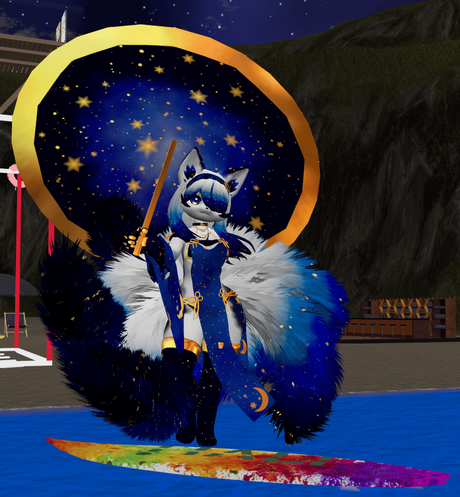 (FACETRACKING) Tsukiko the Kitsune VRChat Deira Furry Avatar (Valentines Additional)