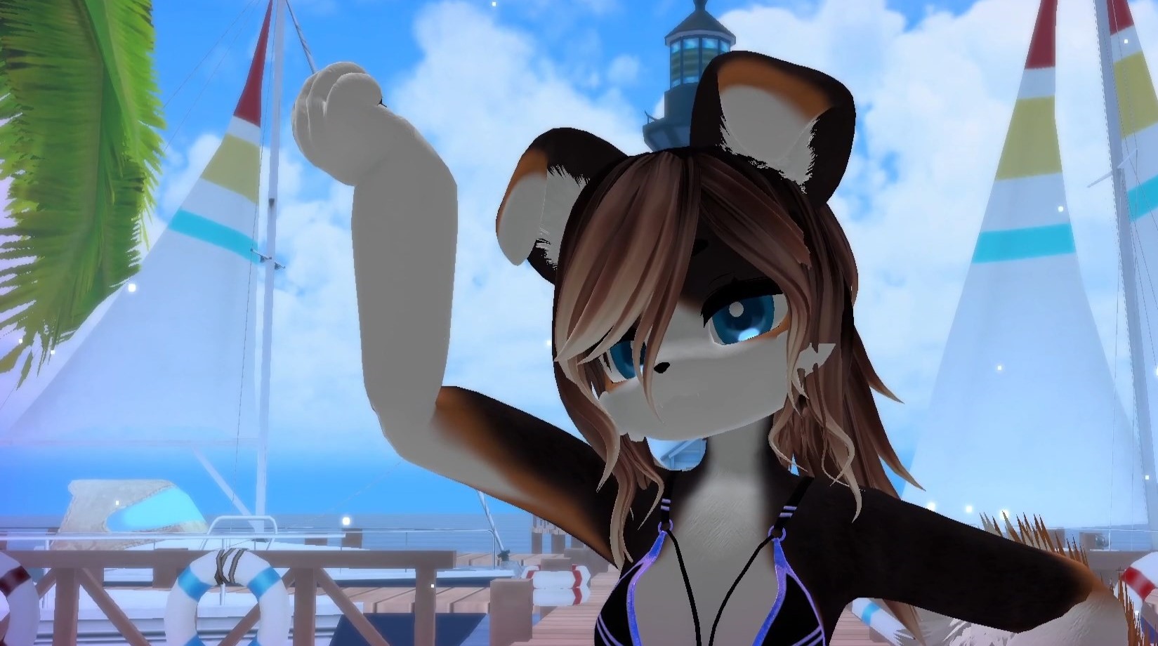 (FACETRACKING) Celeste Deira VRChat Furry Avatar