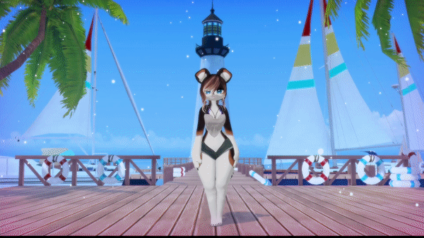 (FACETRACKING) Celeste Deira VRChat Furry Avatar