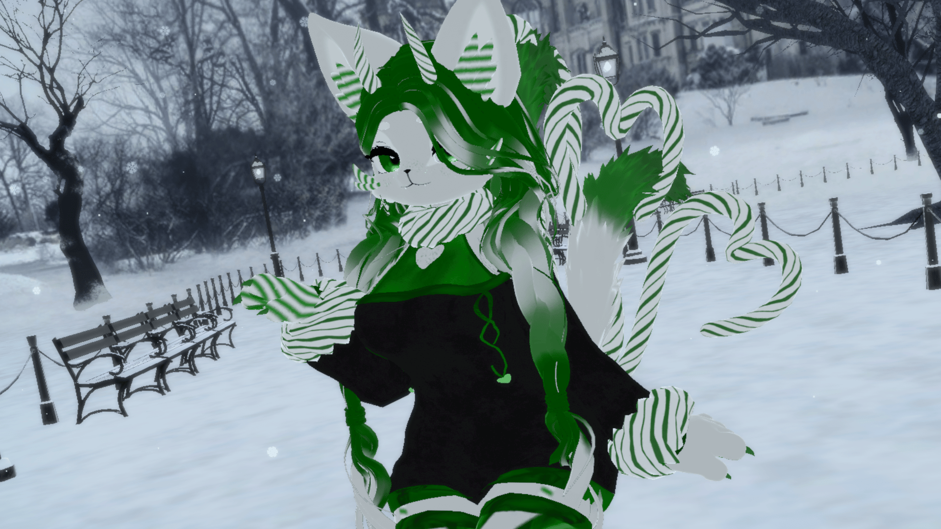 Candy Cane Lane Deira VRChat Furry Avatars Pepper and Minty