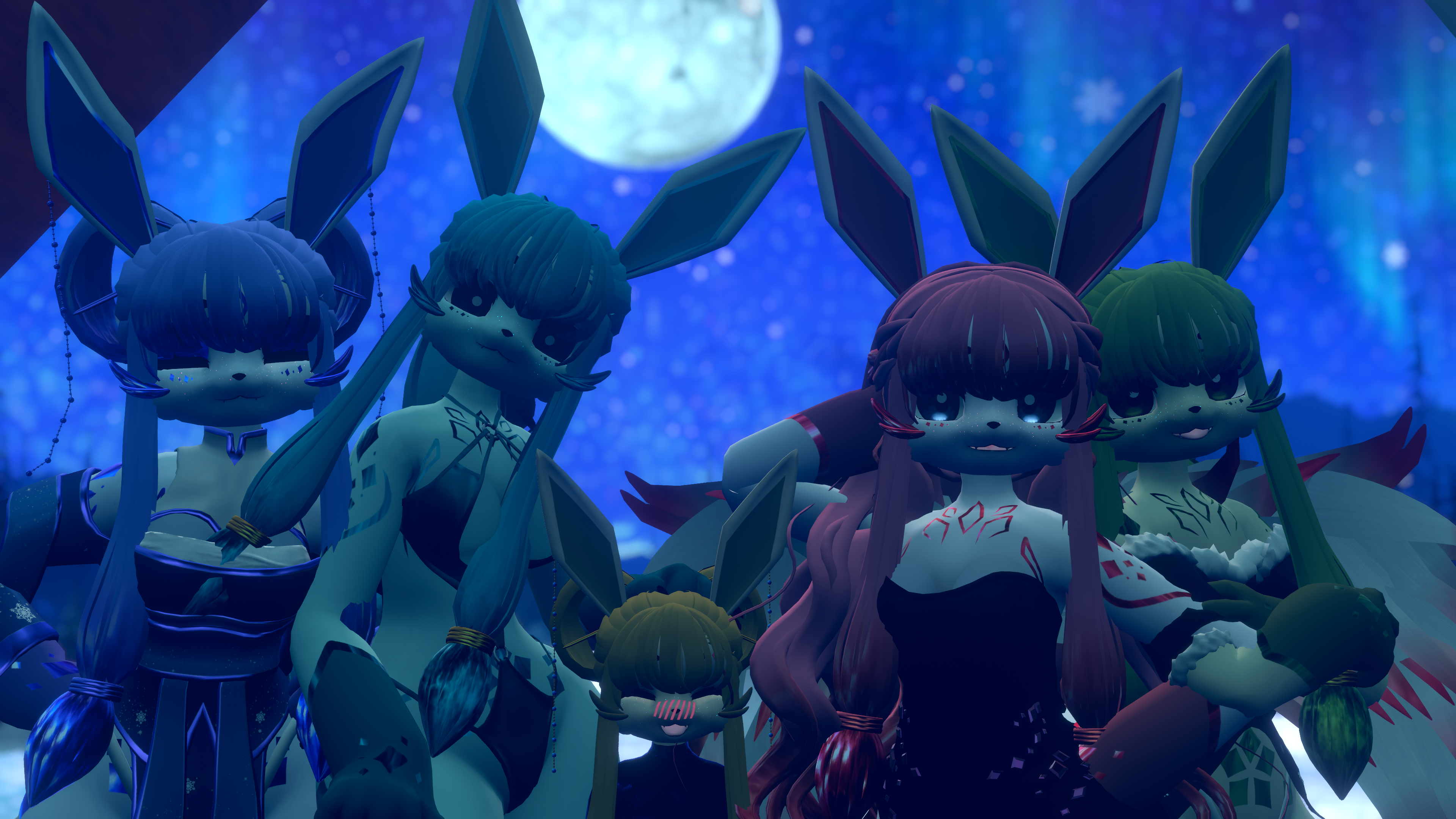 (Facetracking) Glacia the Icy Canine Deira VRChat Avatar (Quest Compatible)