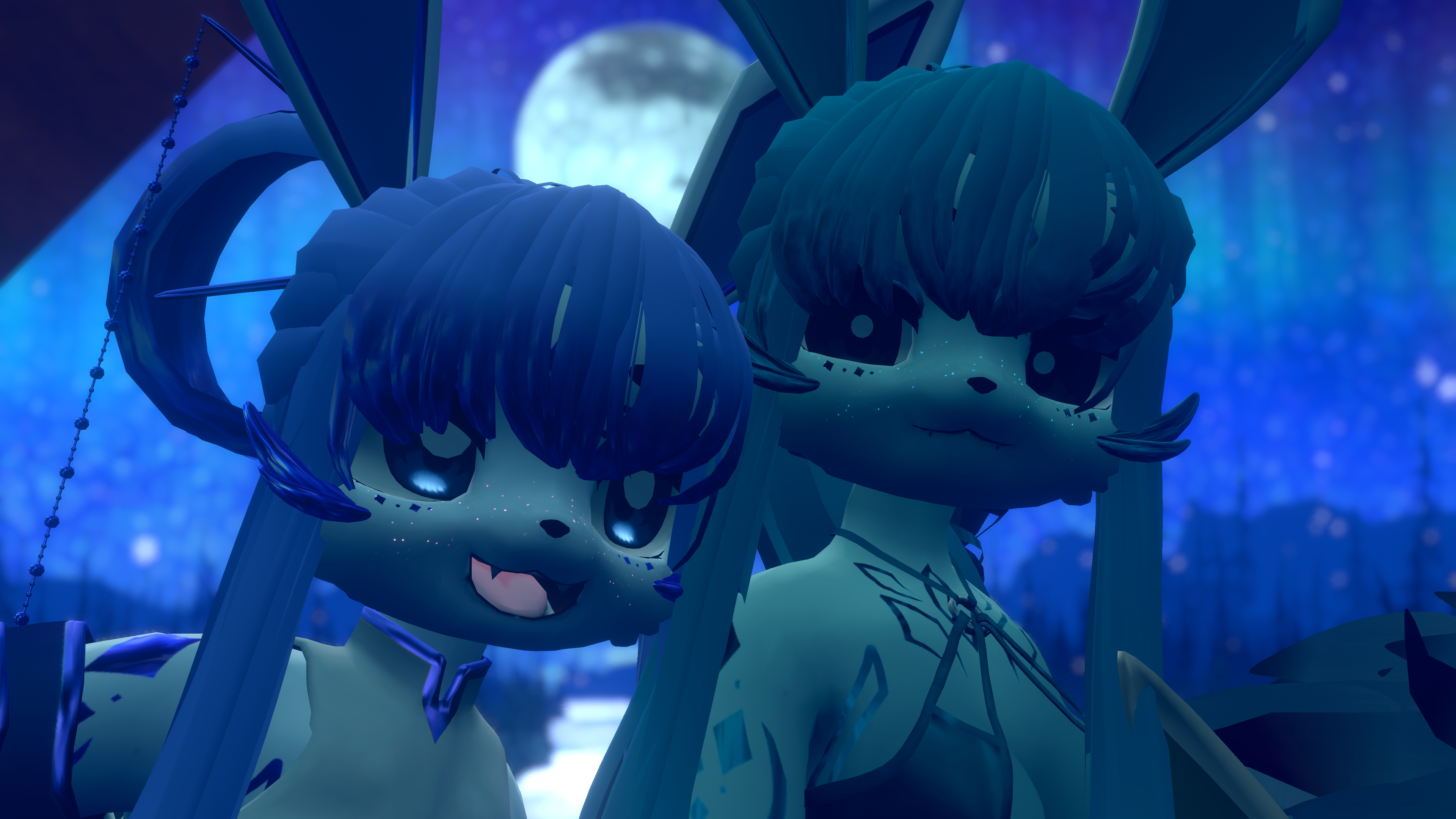 (Facetracking) Glacia the Icy Canine Deira VRChat Avatar (Quest Compatible)