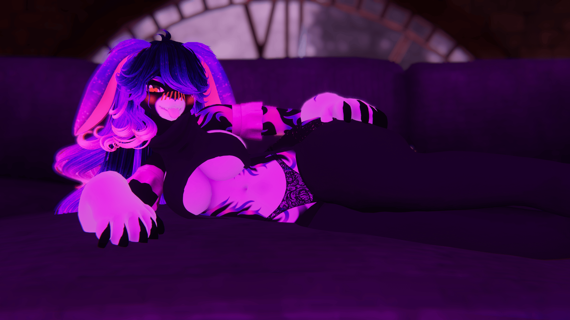 Xenia Witch Bunny VRChat Avatar FACETRACKING