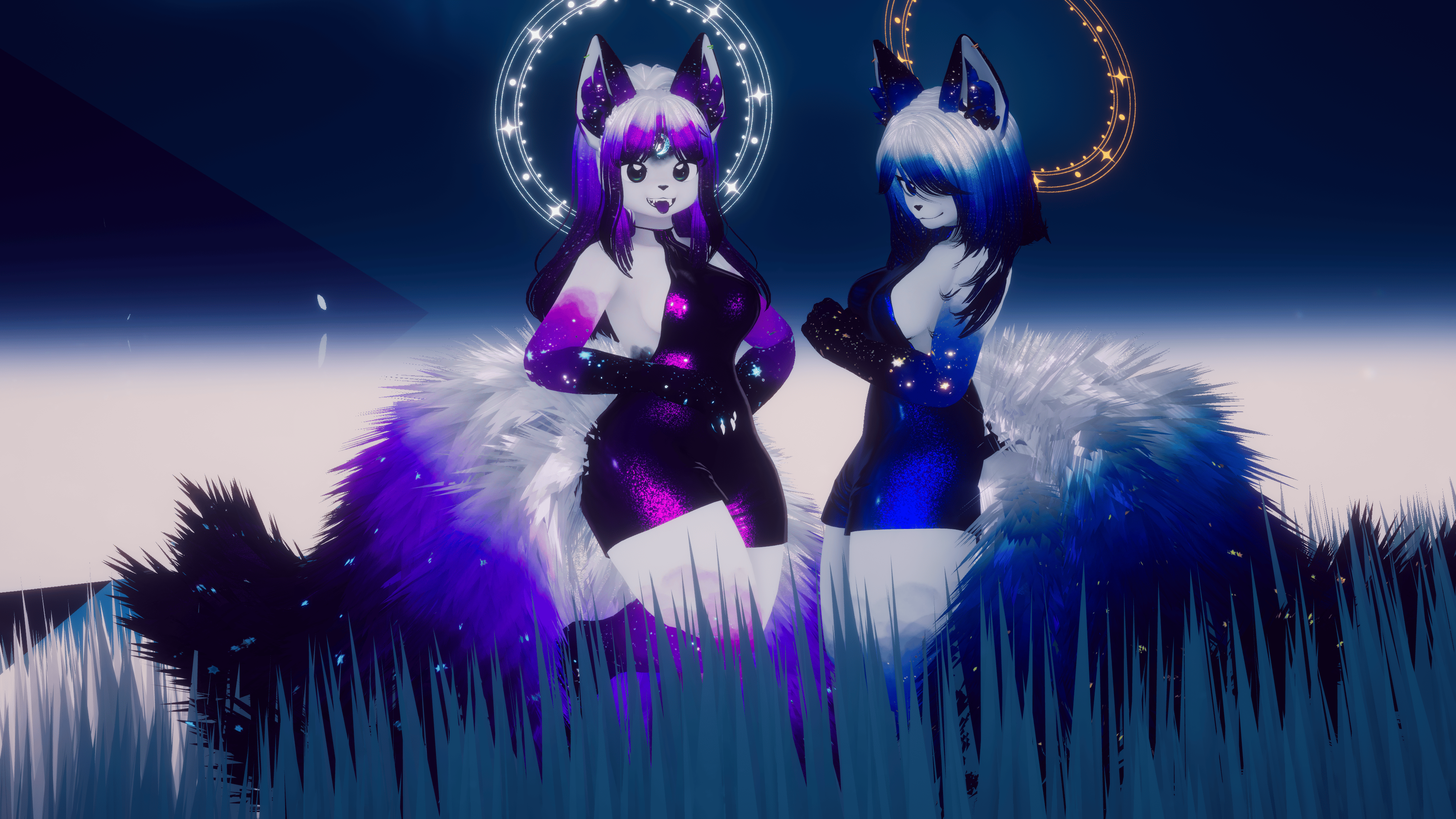 (FACETRACKING) Tsukiko the Moonlit Kitsune V2 VRChat Avatar