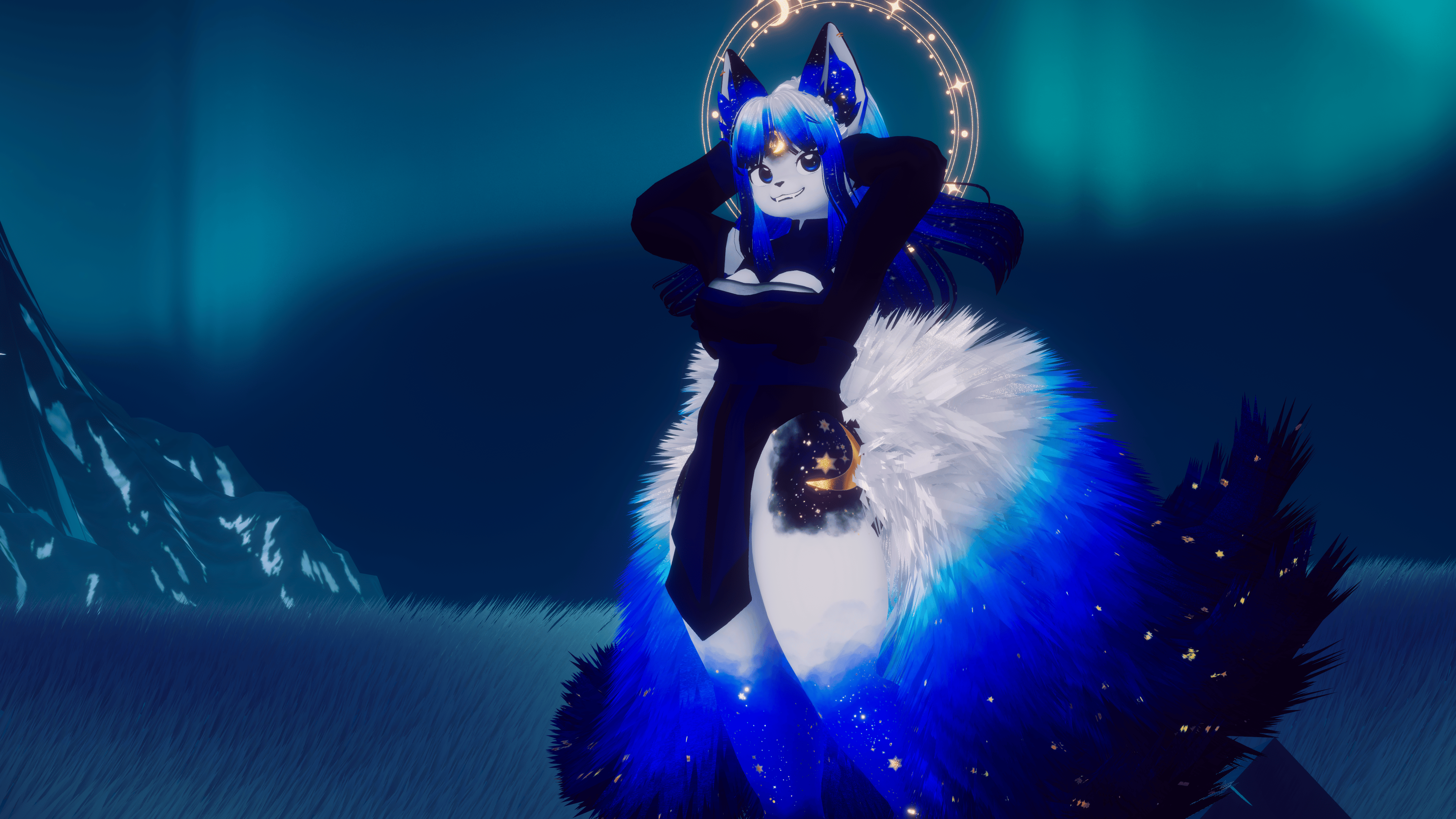 (FACETRACKING) Tsukiko the Moonlit Kitsune V2 VRChat Avatar