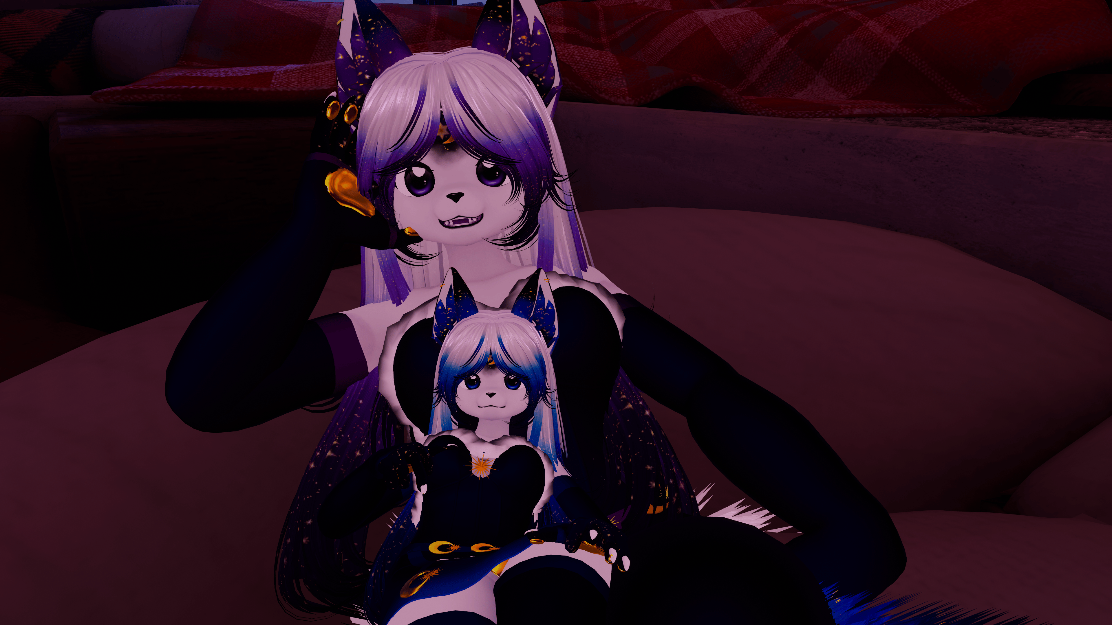 (FACETRACKING) Tsukiko the Moonlit Kitsune V2 VRChat Avatar