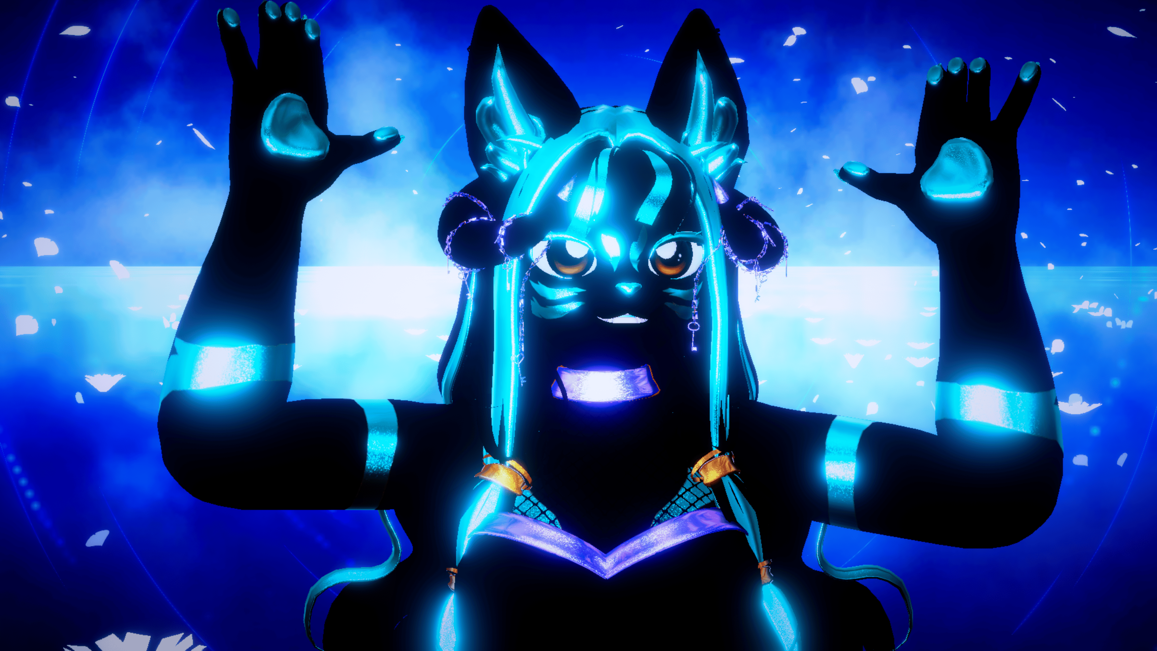 18+ (Facetracking) Aki the Golden Wolf VRChat Biscotti Avatar