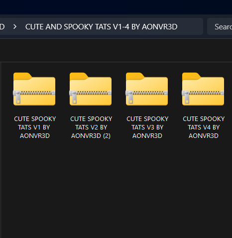 CUTE AND SPOOKY TATS V1 - 4 | ASSET PACK