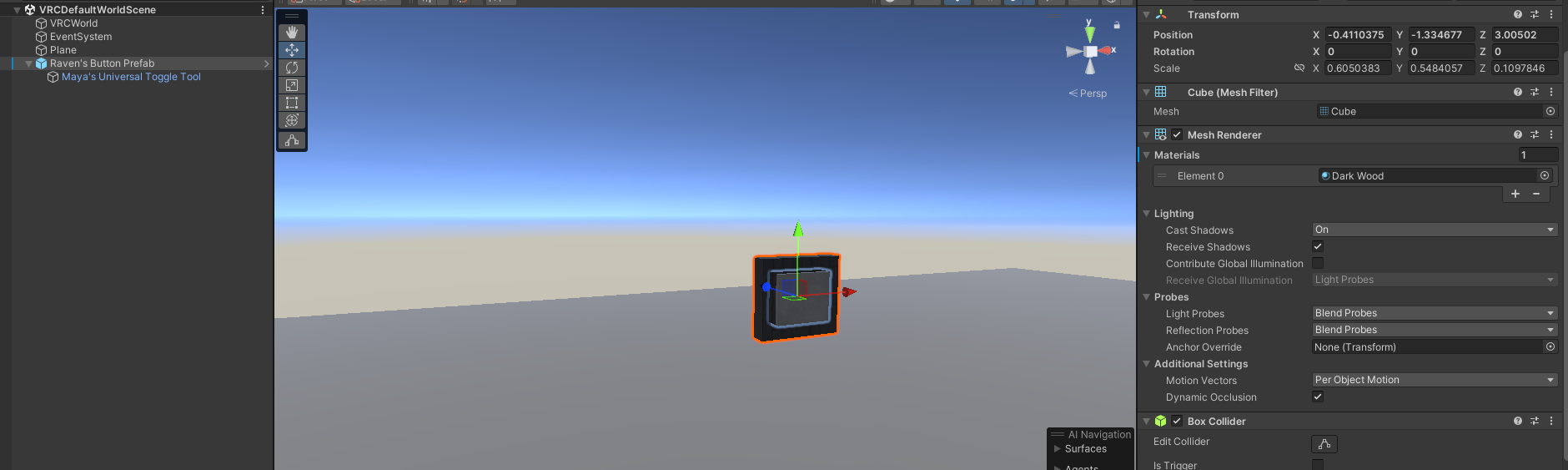 Maya & Raven's Universal Toggle Tool & Button with On/Off Indicator