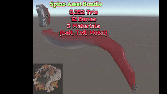 Spinosaurus Assets! Tail & Sail