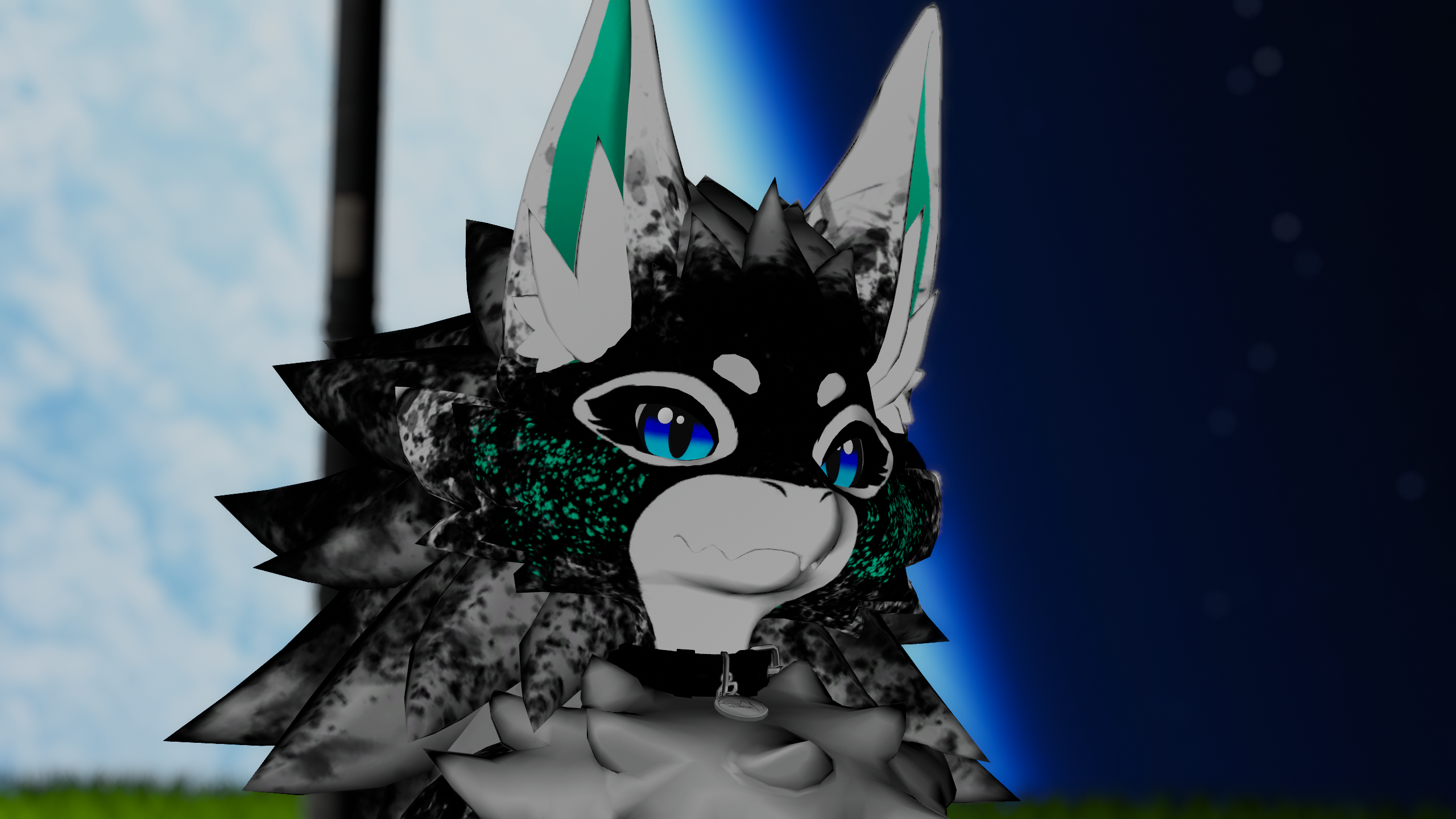 Cyan Marble Novabeast Texture
