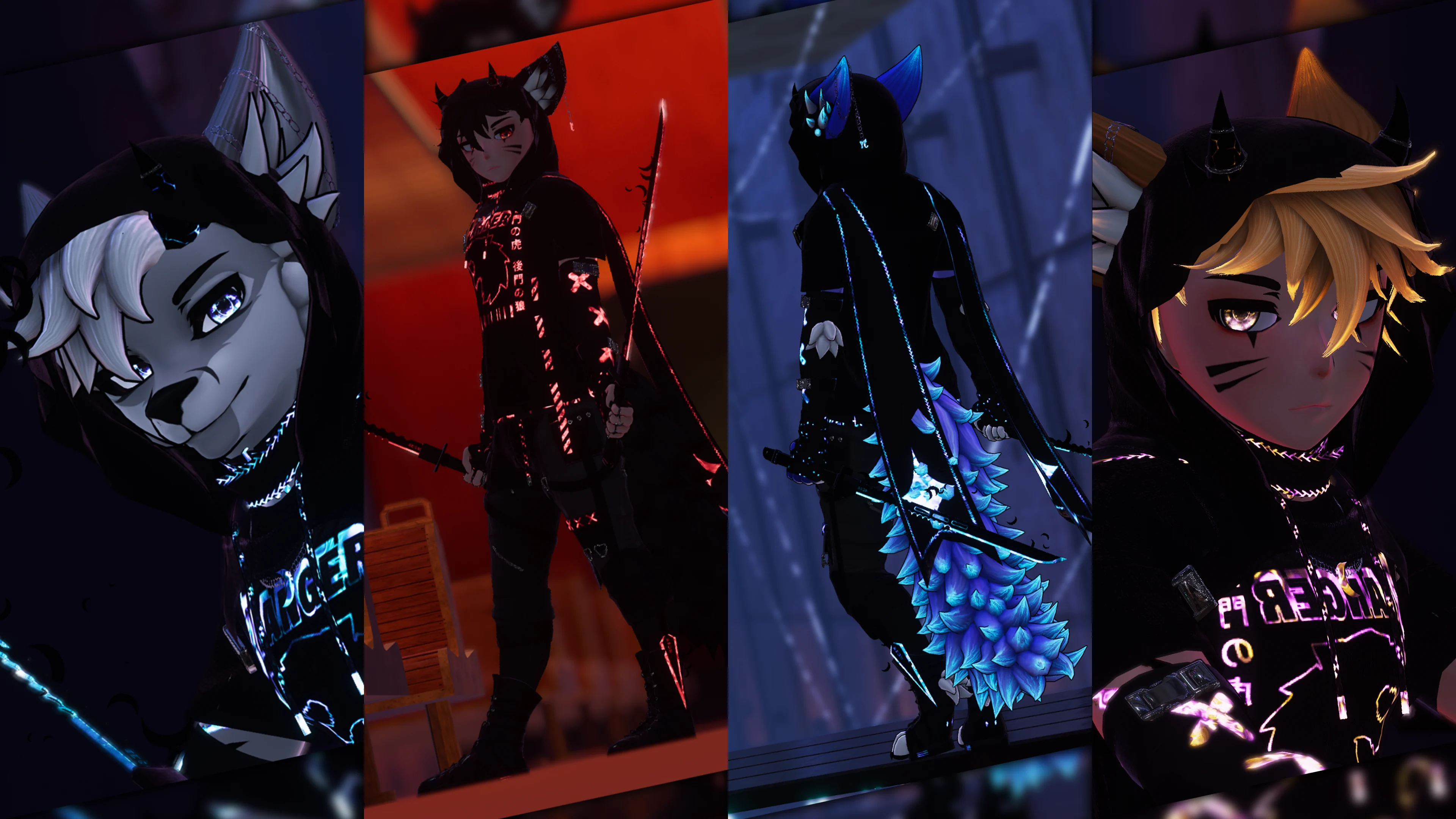 Nawulf - A Hybrid VRChat Avatar (PC + FT + Good + Quest)