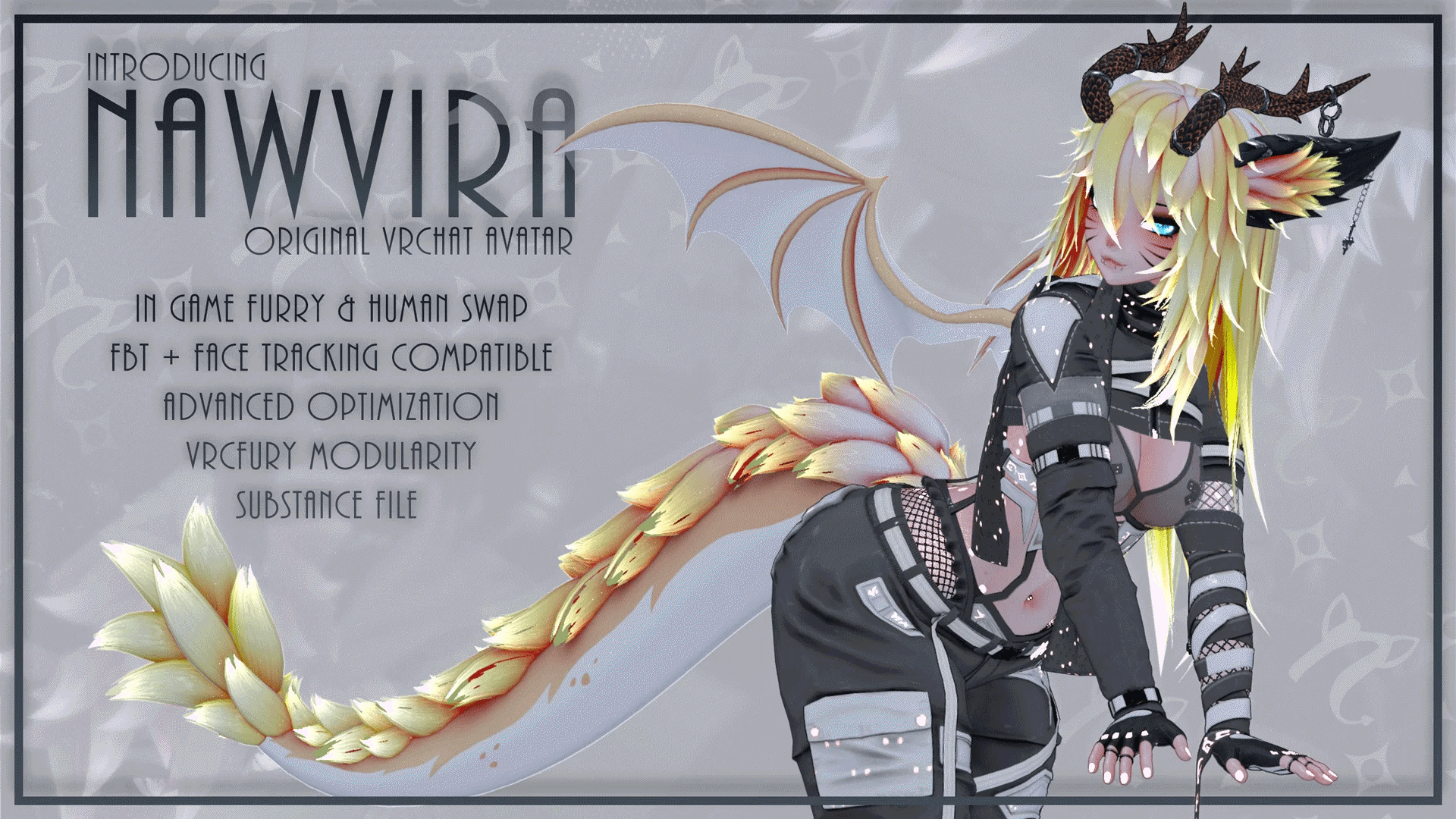 Nawvira - A Hybrid VRChat Avatar (PC + FT + Good + Quest)