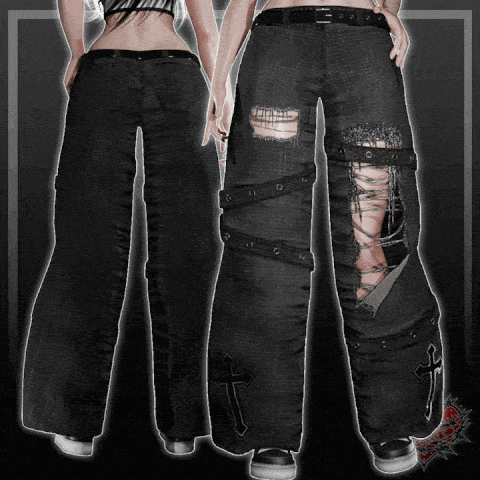 Ripped Strappy Jeans and Tank Top