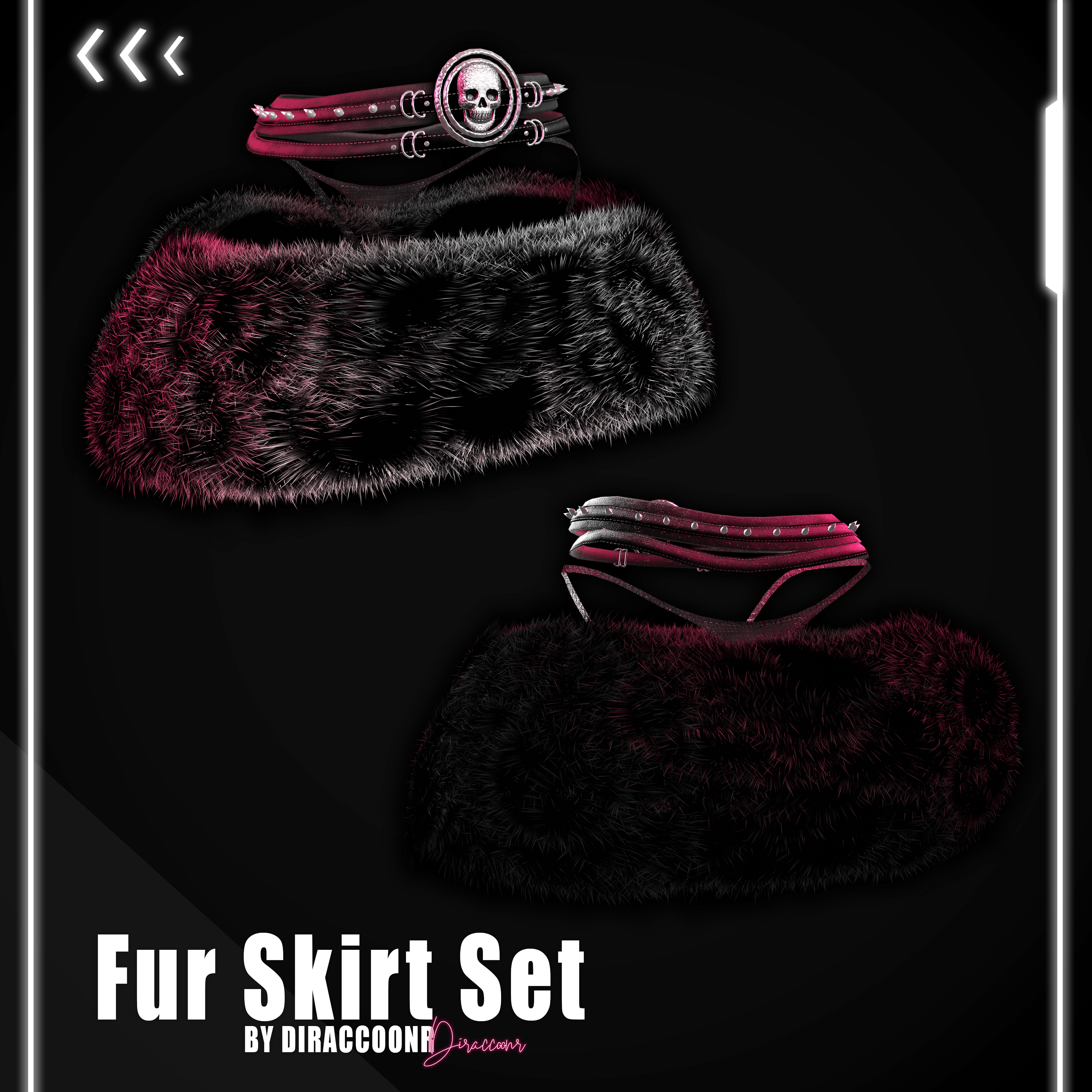 ♡ Fur Skirt Set (EGirl Rigged)
